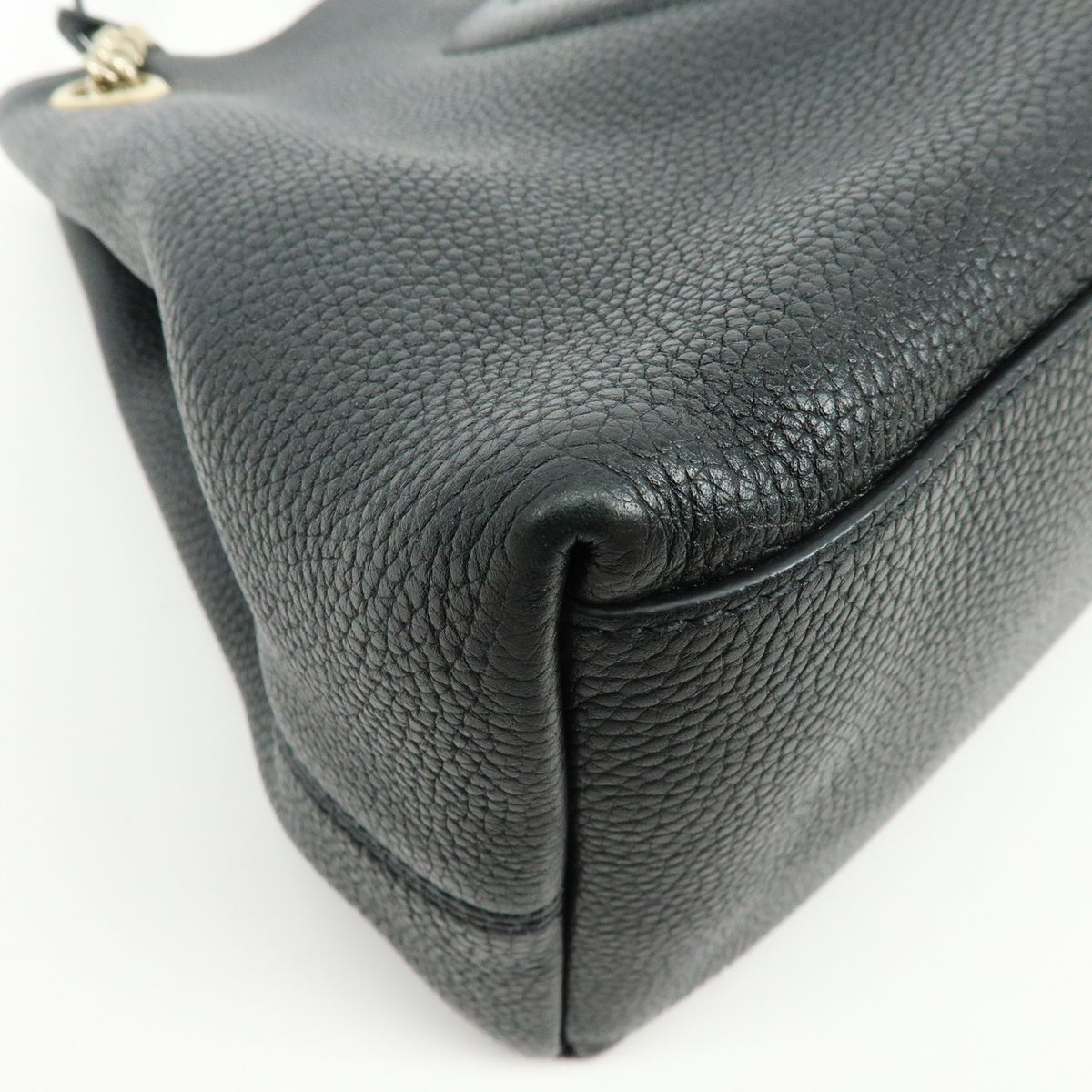 Gucci Soho Chain Strap Leather Black Leather Shoulder Bag Bag (Pre-Owned)