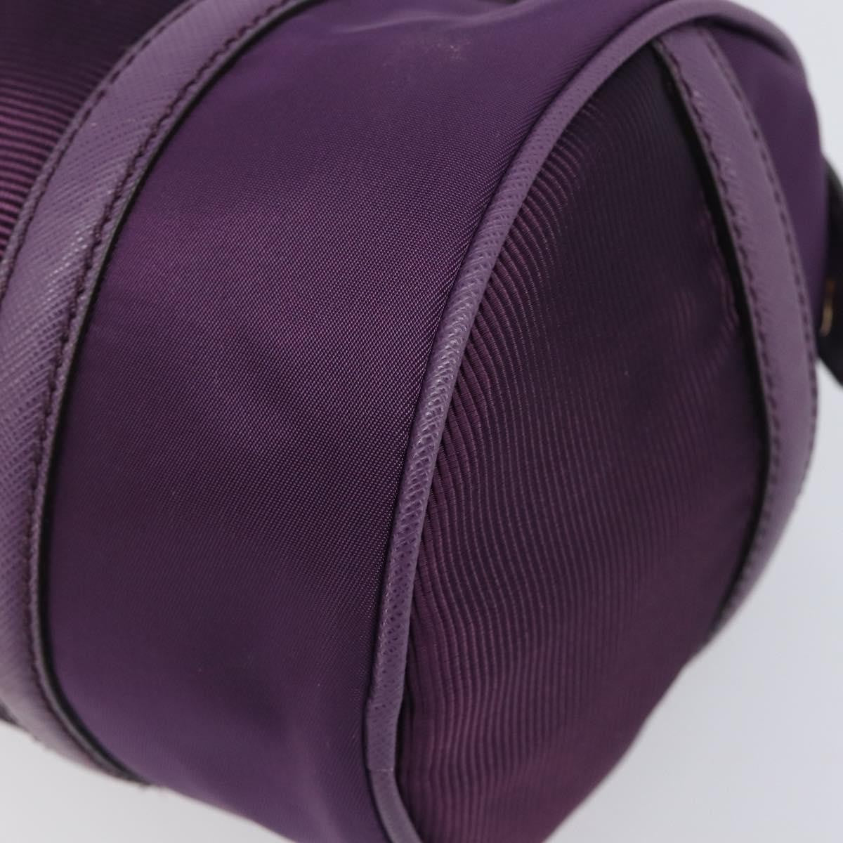 Salvatore Ferragamo Vara Bow Cylinder Bag Nylon Purple Nylon Shoulder Bag Bag (Pre-Owned)