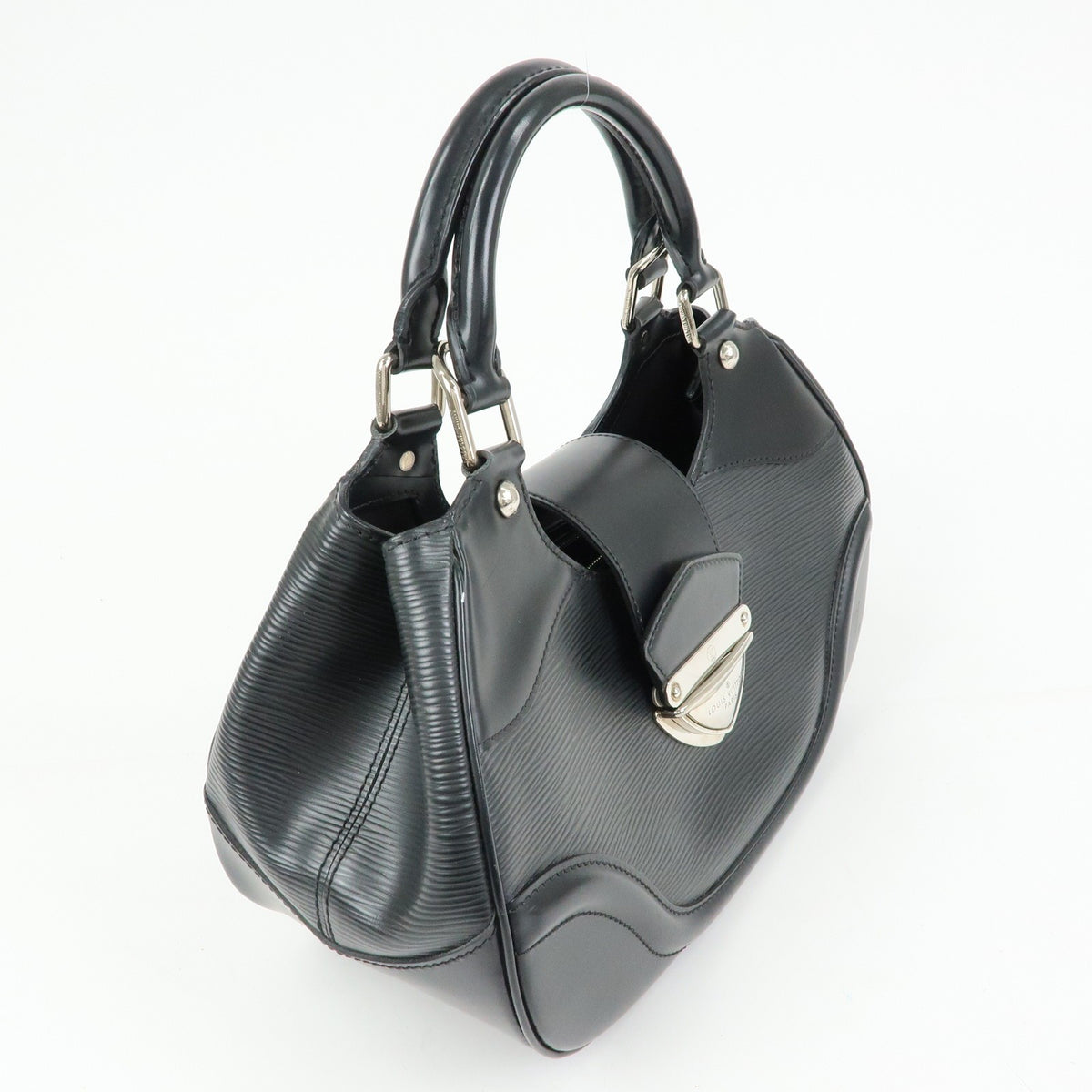 Louis Vuitton Montaigne Sac Epi Leather Black Leather Handbag (Pre-Owned)
