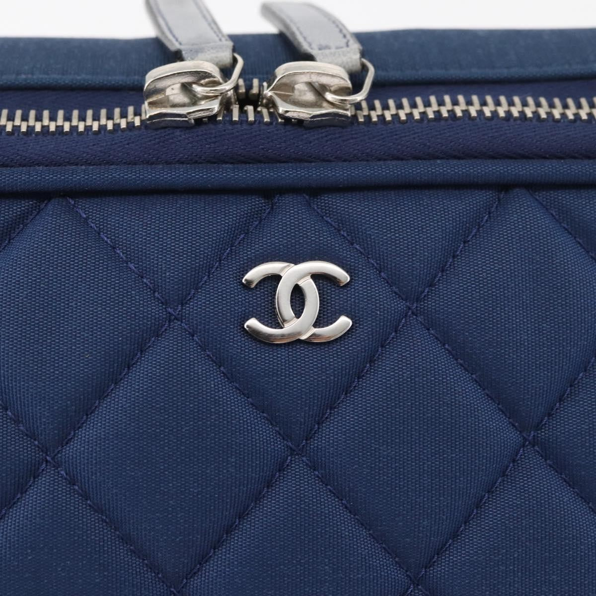 Chanel Laptop Sleeve Quilted Nylon Blue Nylon Clutche & Pouche Bag (Pre-Owned)