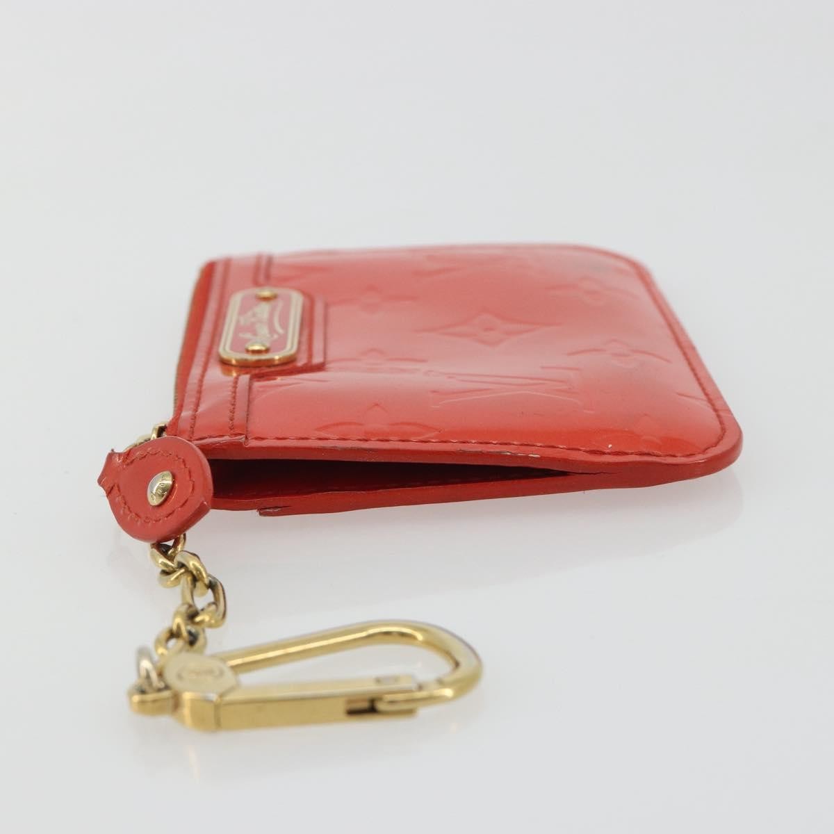 Louis Vuitton Pochette Clés Nm Monogram Vernis Patent Leather Orange Patent_Leather Wallets Accessory (Pre-Owned)