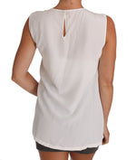 Dolce & Gabbana White Silk I LOVE ITALY Cami Women's T-shirt