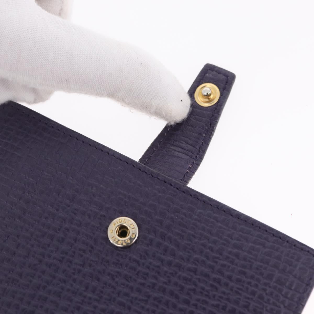 Loewe Anagram Trifold Flap Leather Purple Leather Wallets Accessory (Pre-Owned)
