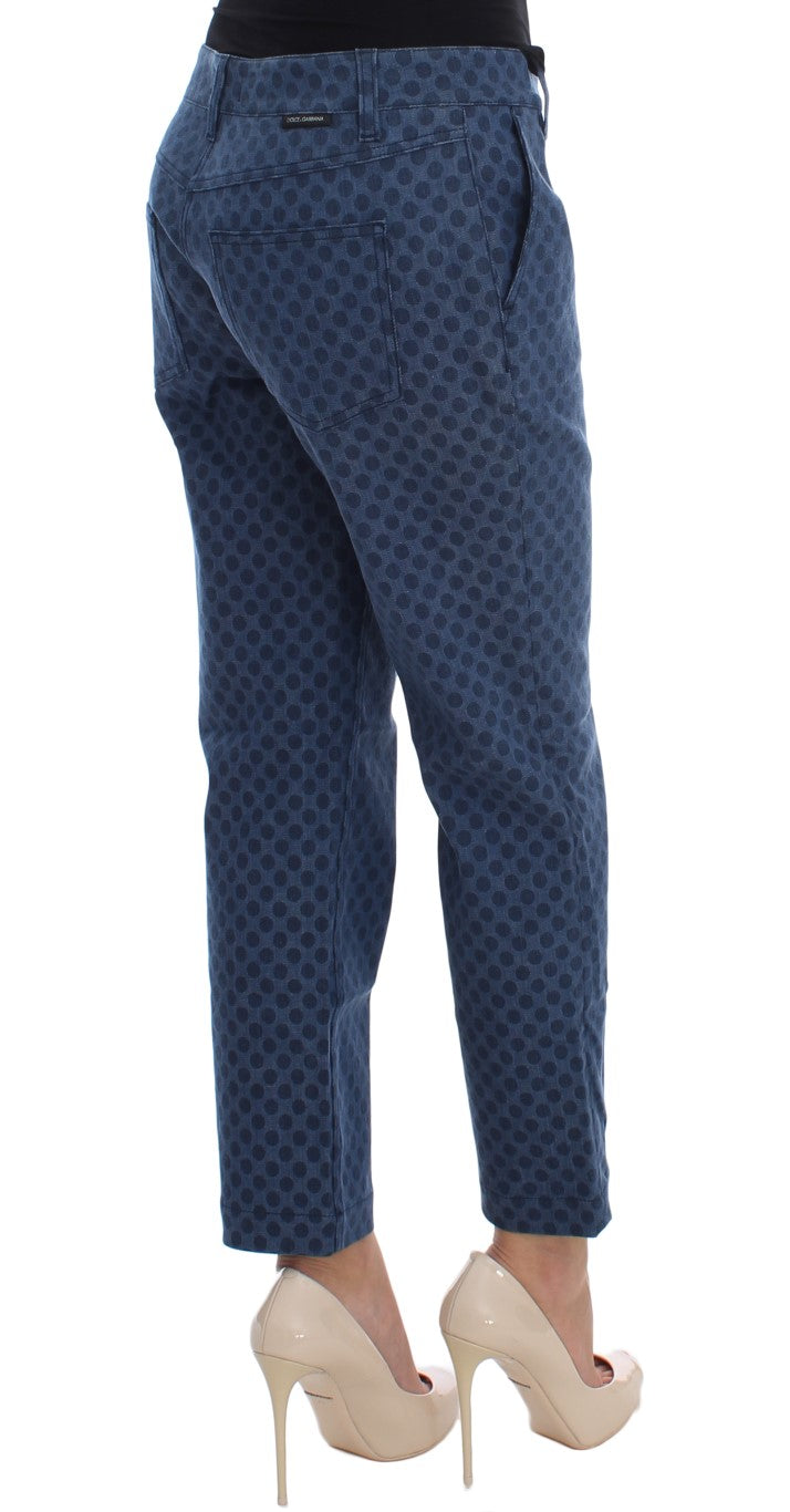 Dolce & Gabbana Polka Dotted Capri Stretch Women's Jeans
