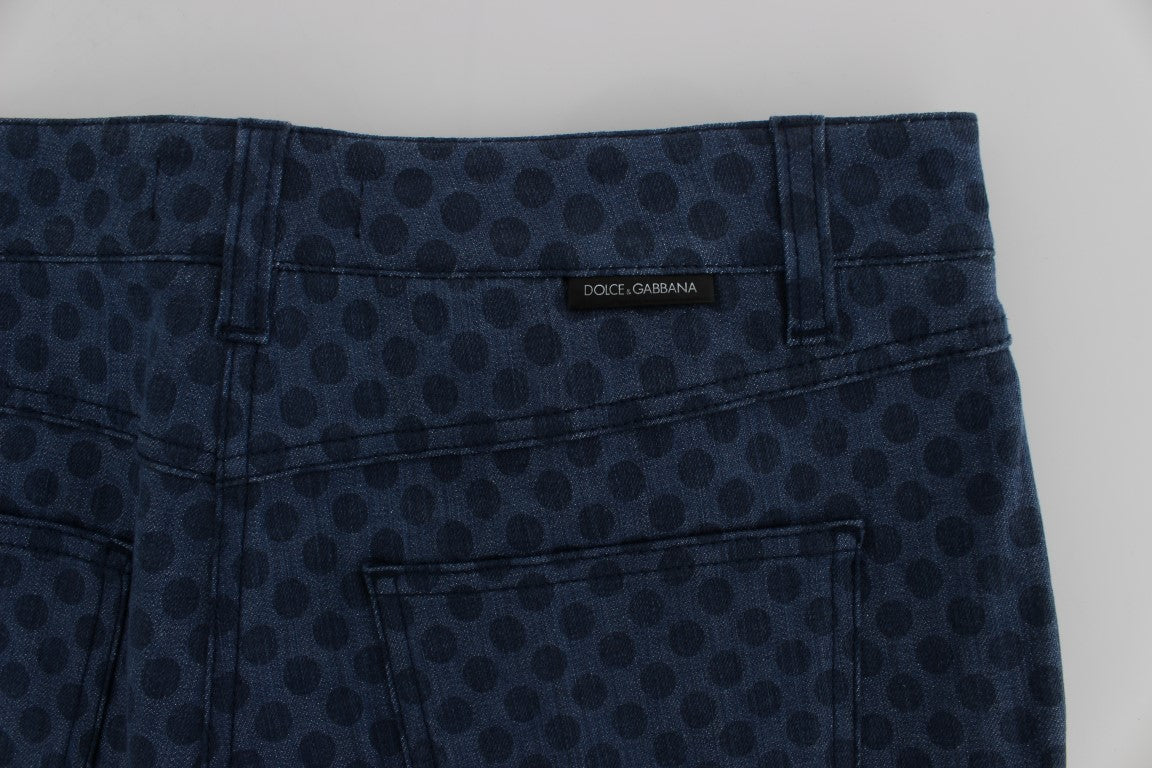 Dolce & Gabbana Polka Dotted Capri Stretch Women's Jeans