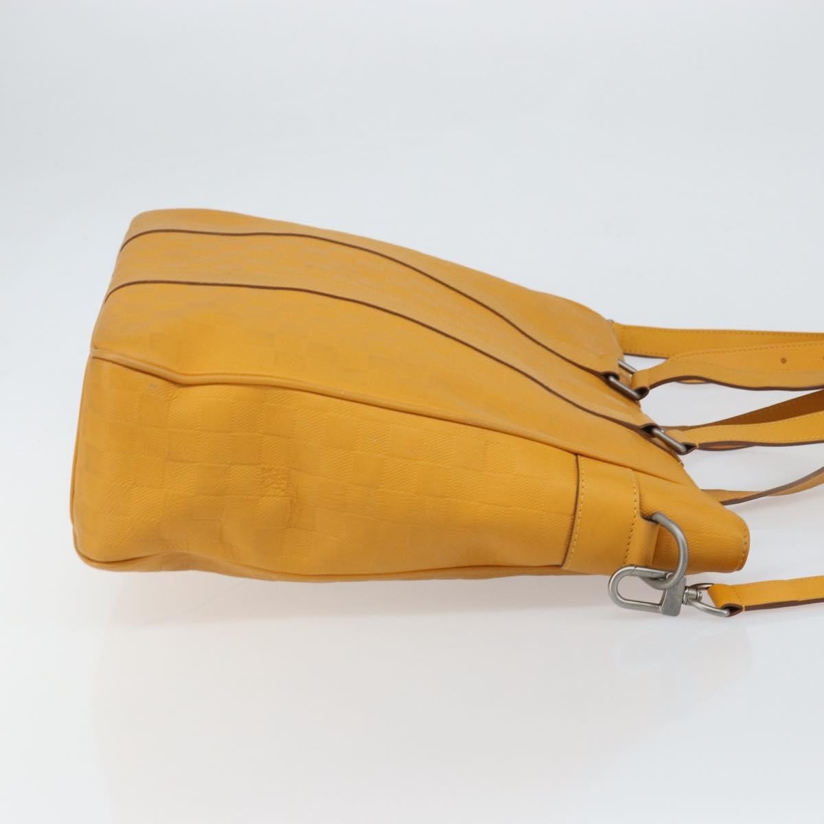 Louis Vuitton Tadao Damier Infini Leather Yellow Leather Handbag (Pre-Owned)