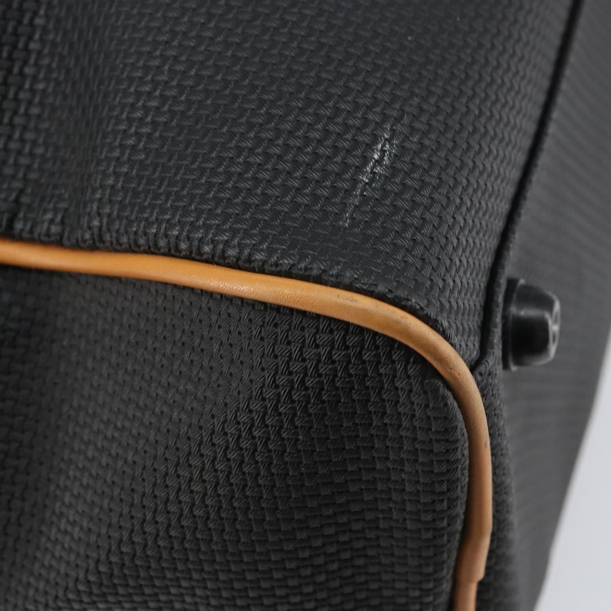 Saint Laurent Vintage Boston Pvc Leather Black Canvas Travel Bag Bag (Pre-Owned)
