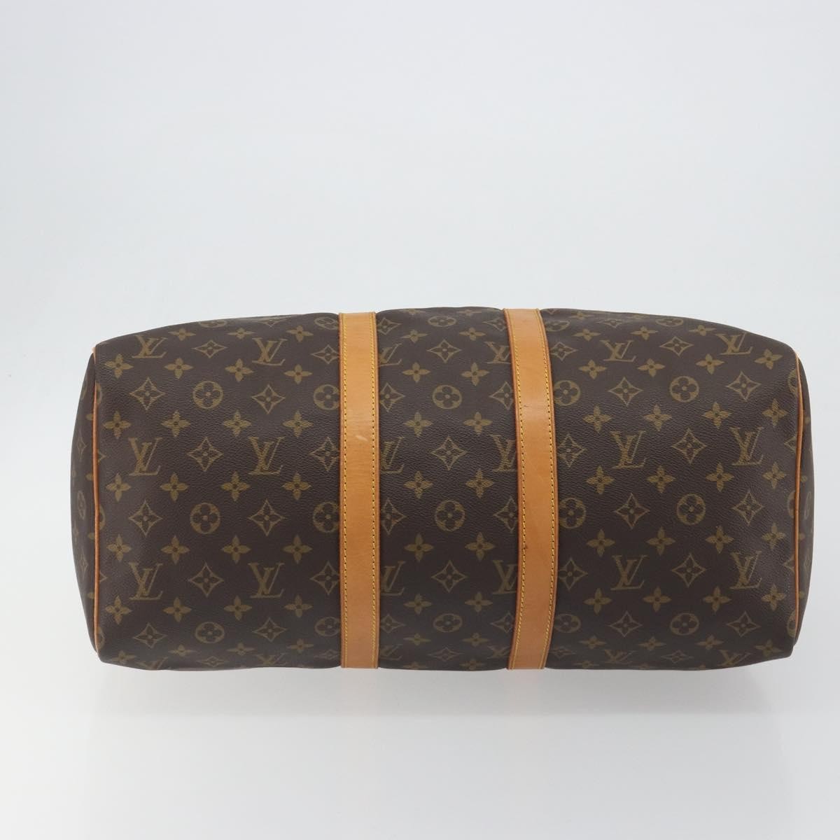 Louis Vuitton Keepall Monogram Brown Canvas Travel Bag Bag (Pre-Owned)