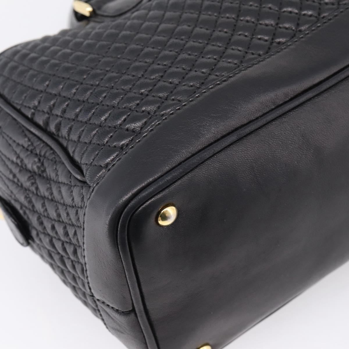 Bally Handbag Leather Black Leather Handbag (Pre-Owned)