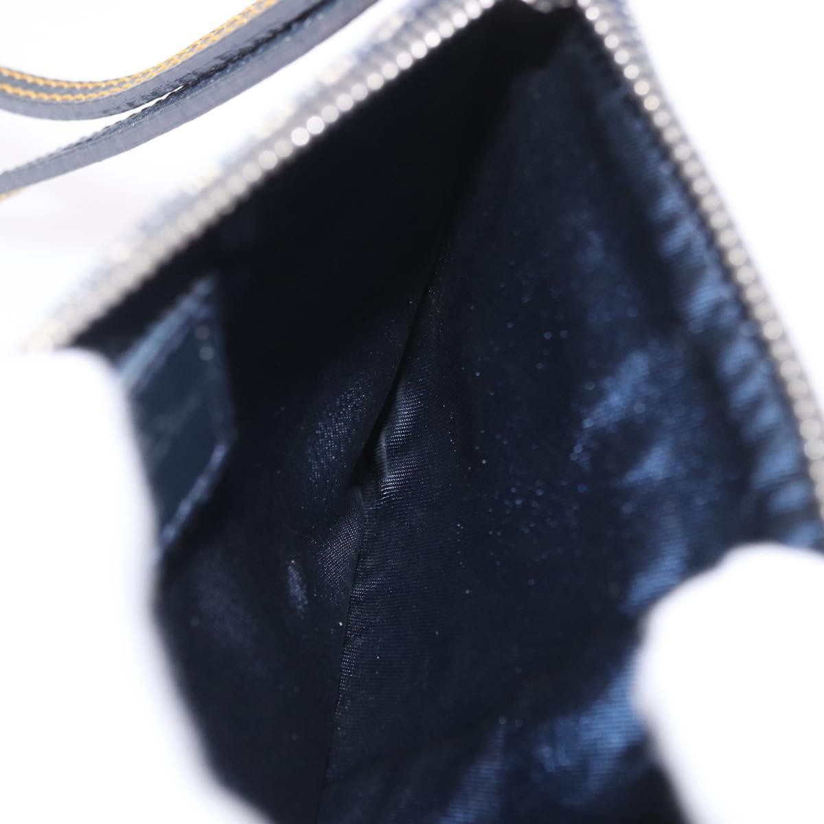 Christian Dior A5 Pouch Oblique Canvas Navy Canvas Clutche & Pouche Bag (Pre-Owned)