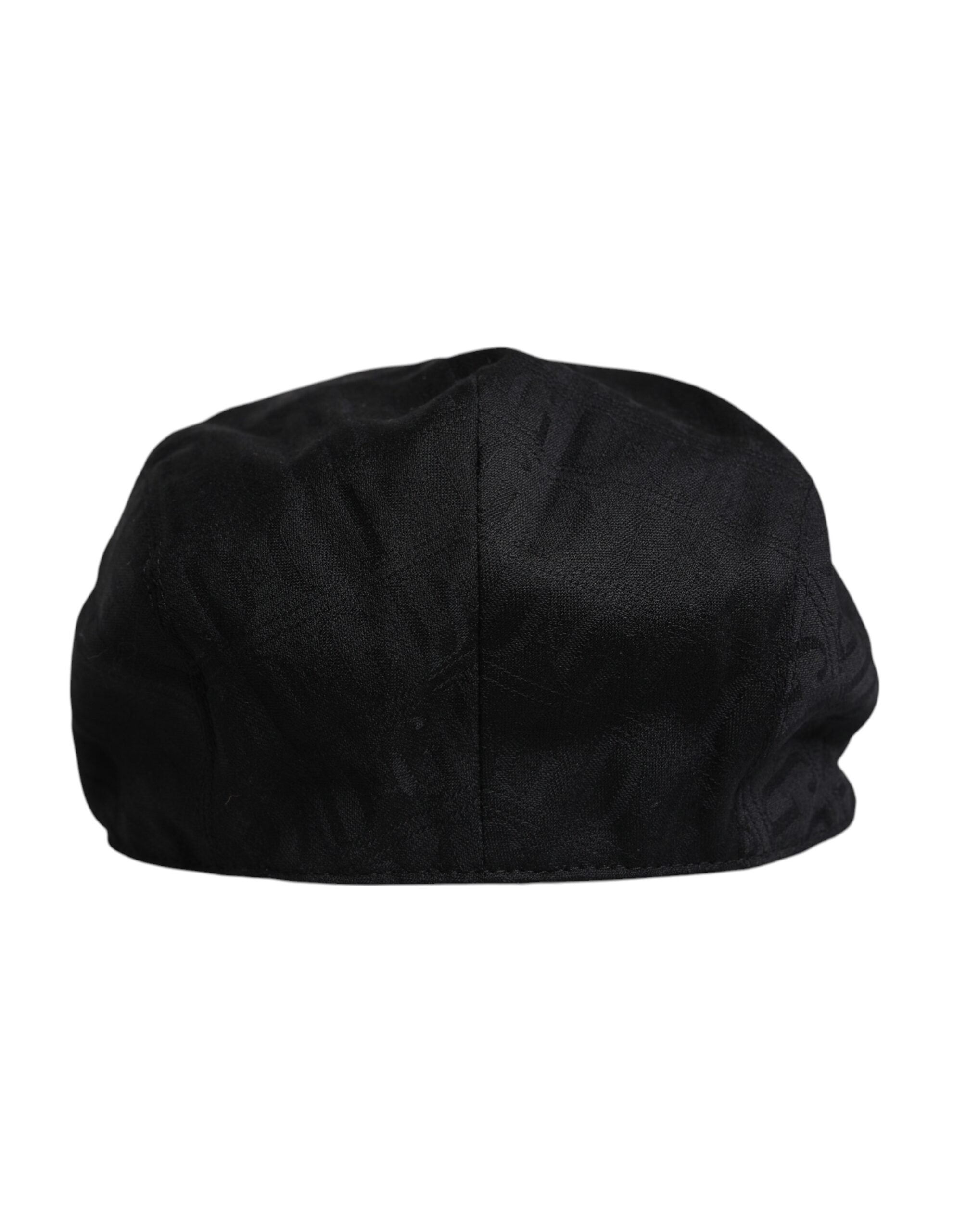 Dolce & Gabbana Black Wool Newsboy Capello Cabbie Men's Hat