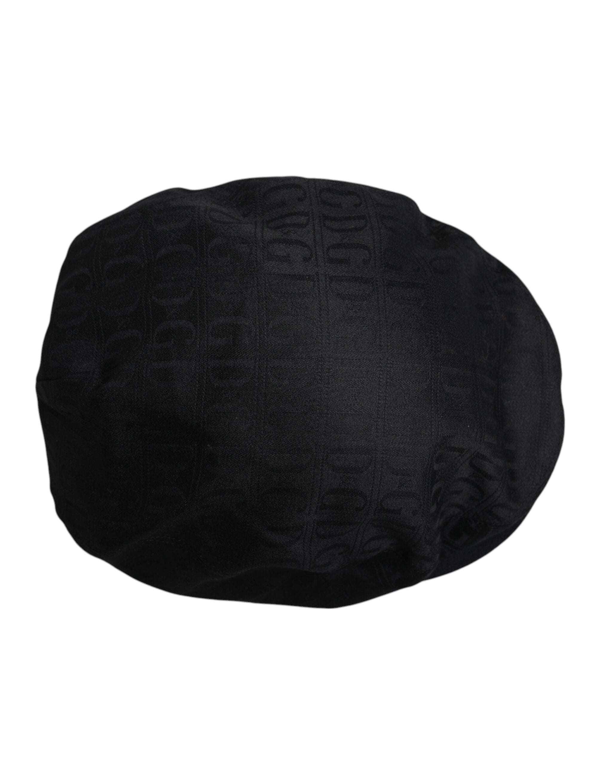 Dolce & Gabbana Black Wool Newsboy Capello Cabbie Men's Hat