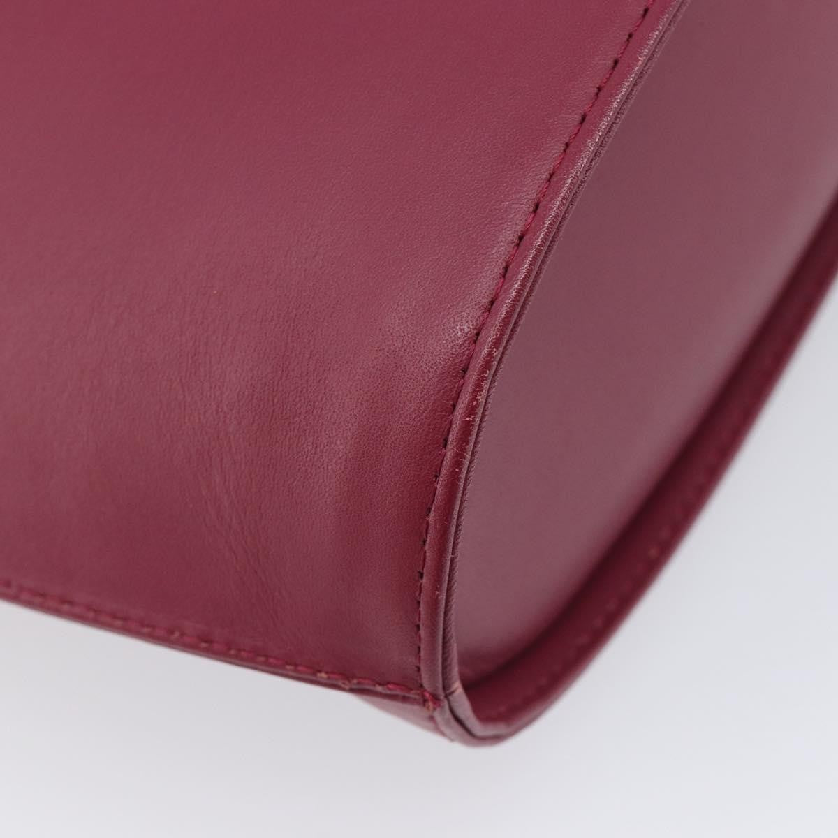 Saint Laurent Vintage Shoulder Bag Leather Burgundy Leather Shoulder Bag Bag (Pre-Owned)