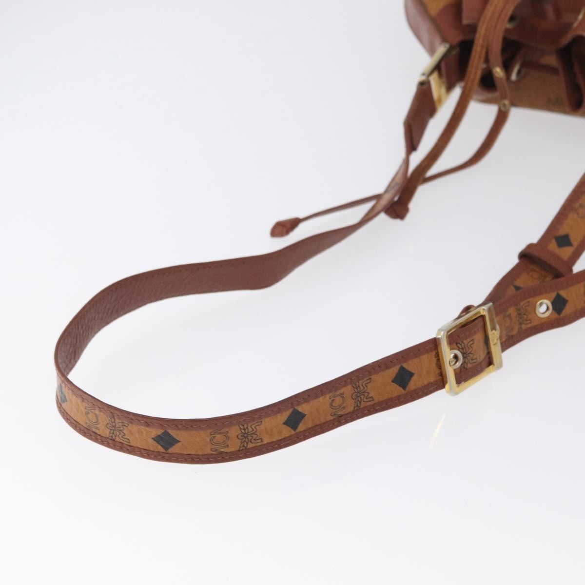 MCM Visetos Canvas Brown Canvas Shoulder Bag Bag (Pre-Owned)