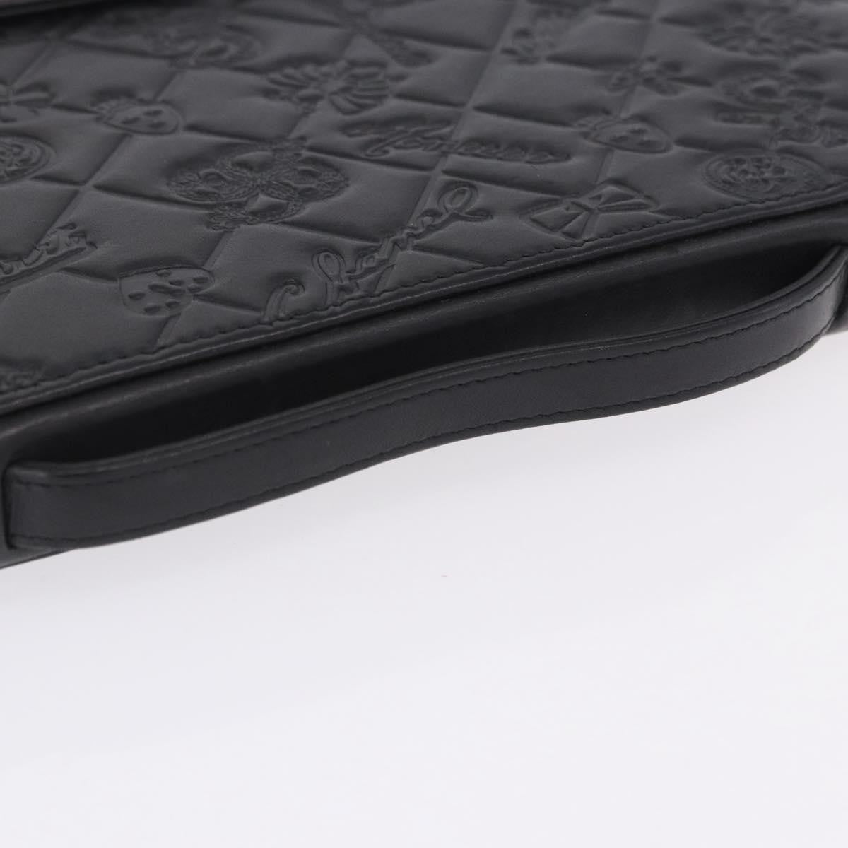 Chanel Zip Around Ipad Case Quilted Lambskin Black Leather Tech Accessory Accessory (Pre-Owned)