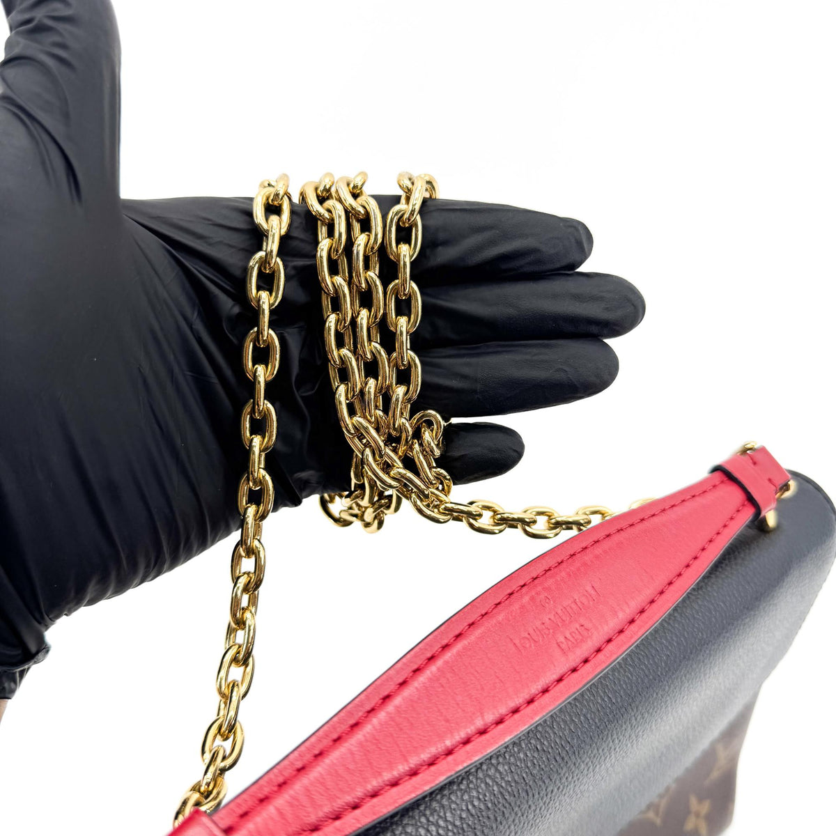 Louis Vuitton Vavin Chain Wallet Nm Monogram Empreinte Leather Black Canvas Shoulder Bag Bag (Pre-Owned)