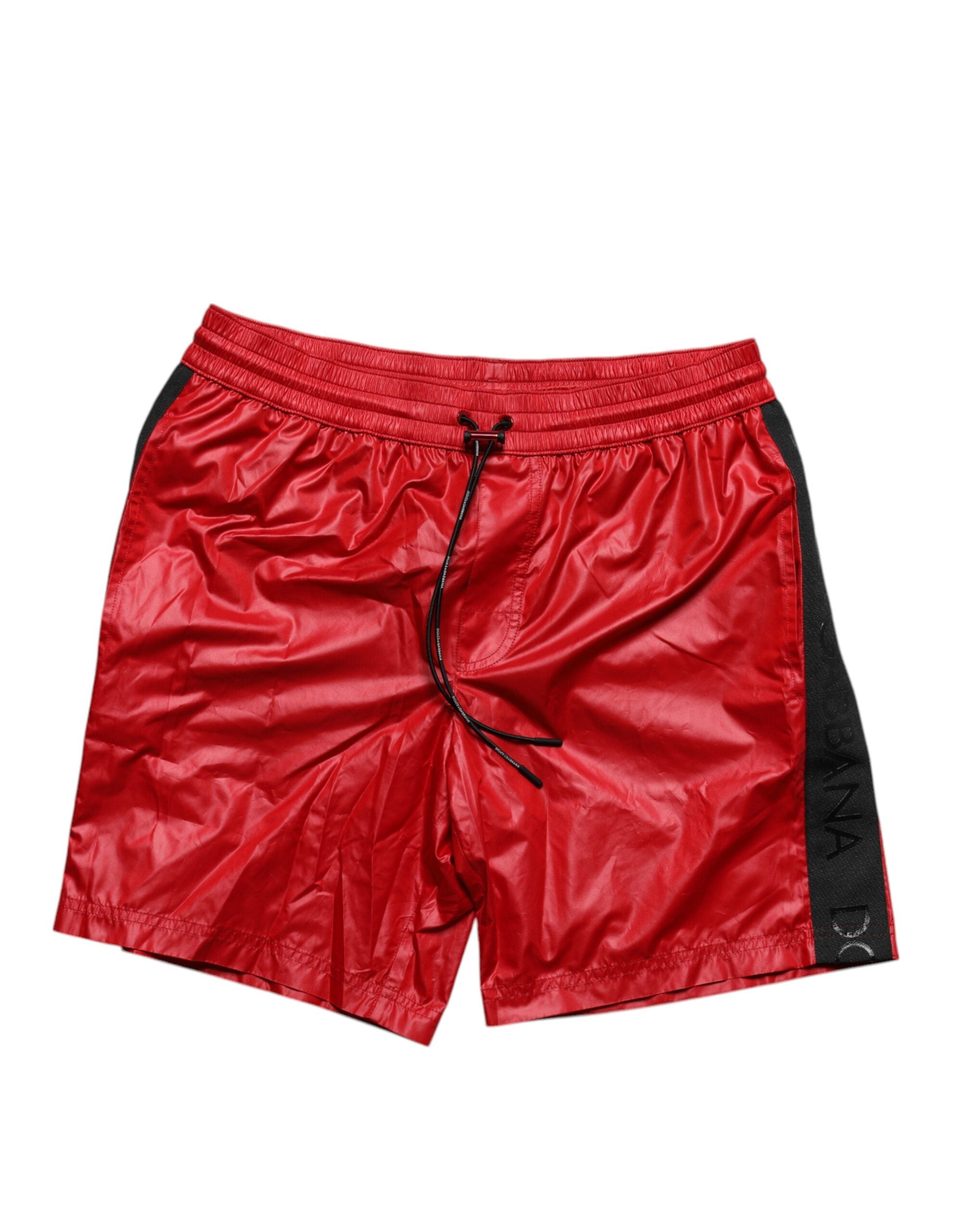 Dolce & Gabbana Red Polyester Beachwear Shorts 2Pc Men's Swimwear