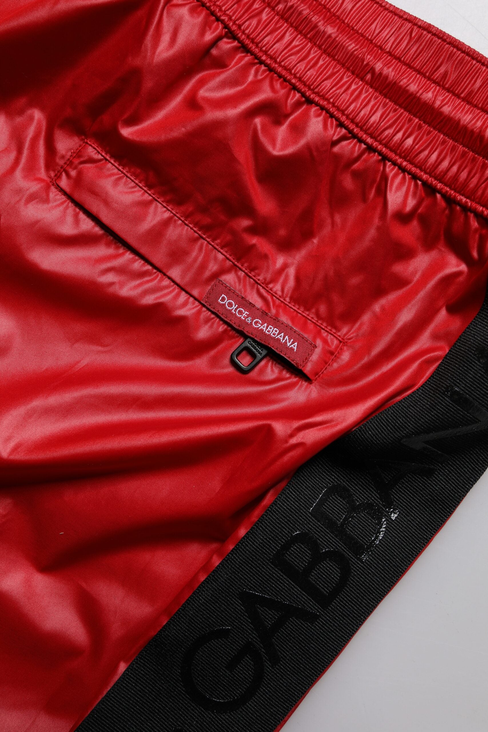 Dolce & Gabbana Red Polyester Beachwear Shorts 2Pc Men's Swimwear