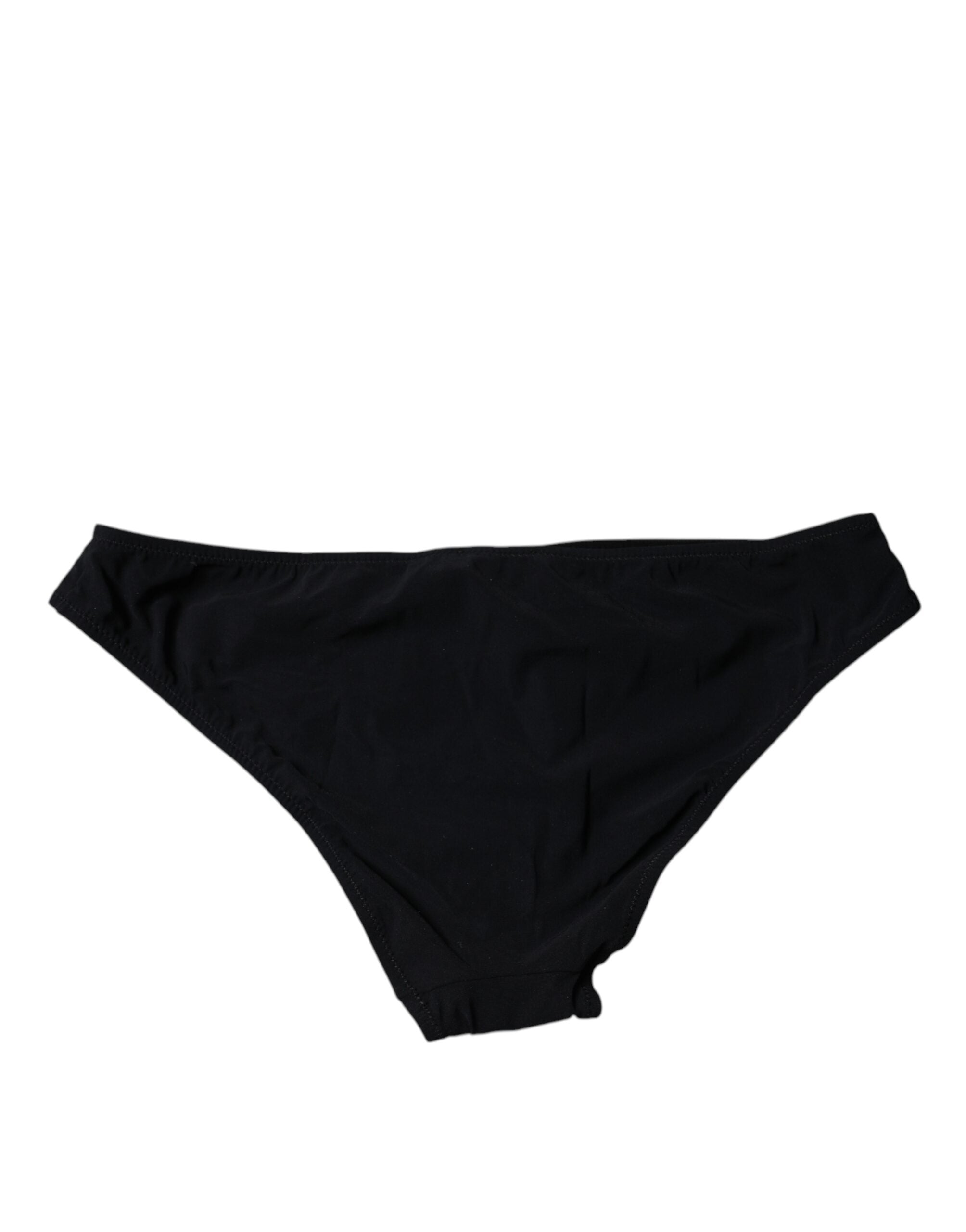 Dolce & Gabbana Black Nylon Stretch Mid Waist Panty Women's Underwear