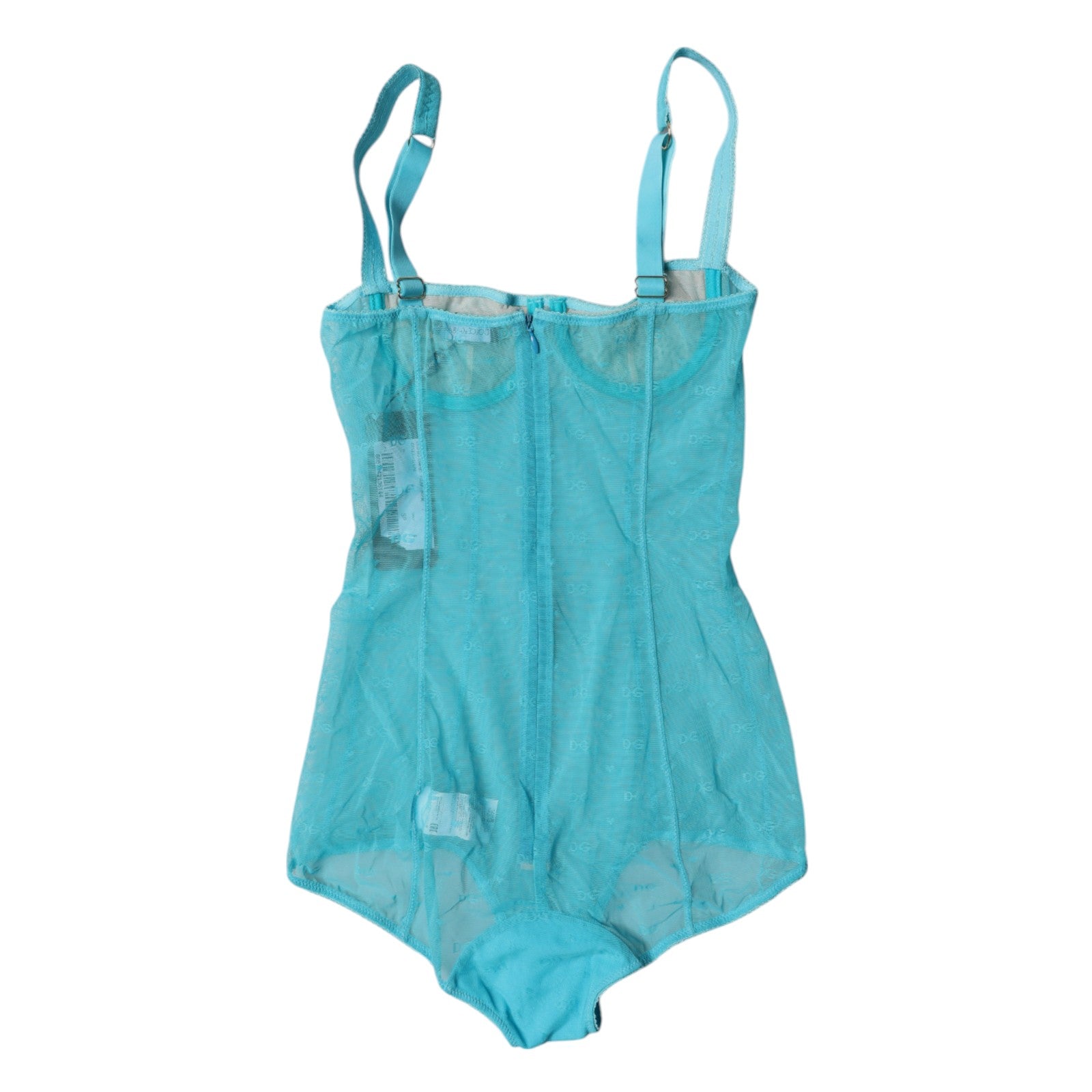Dolce & Gabbana Green Logo Plaque Nylon Brief Panty Women's Underwear