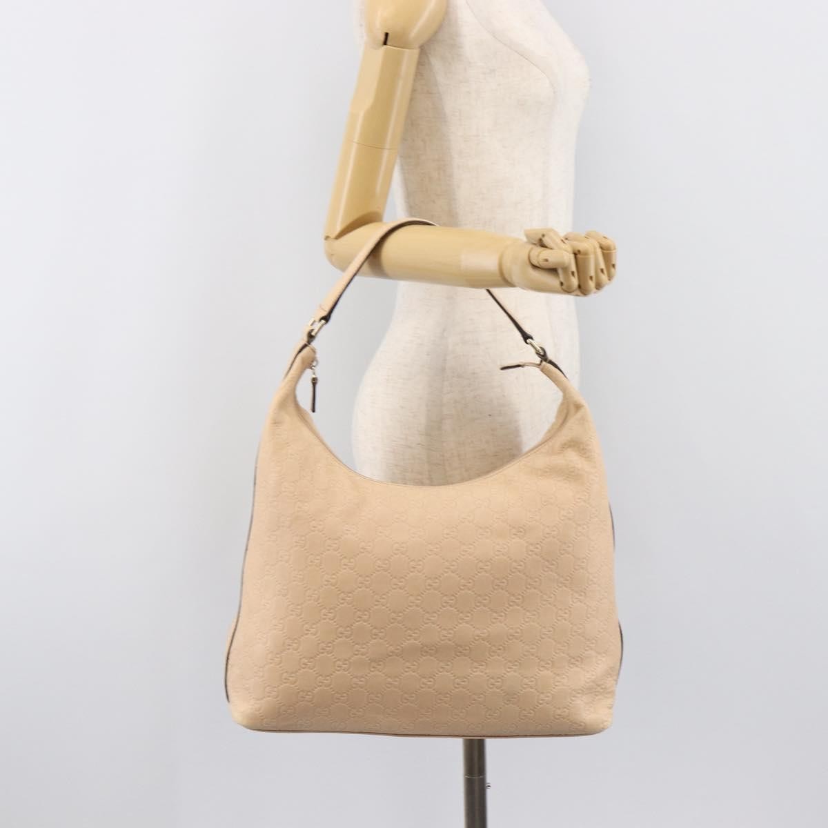 Gucci Miss Gg Hobo Guccissima Leather Pink Canvas Shoulder Bag Bag (Pre-Owned)