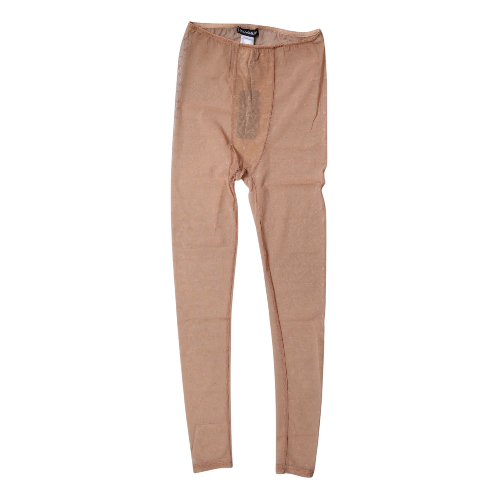Dolce & Gabbana Nude Beige Logo Lace Lingerie Pants Women's Underwear