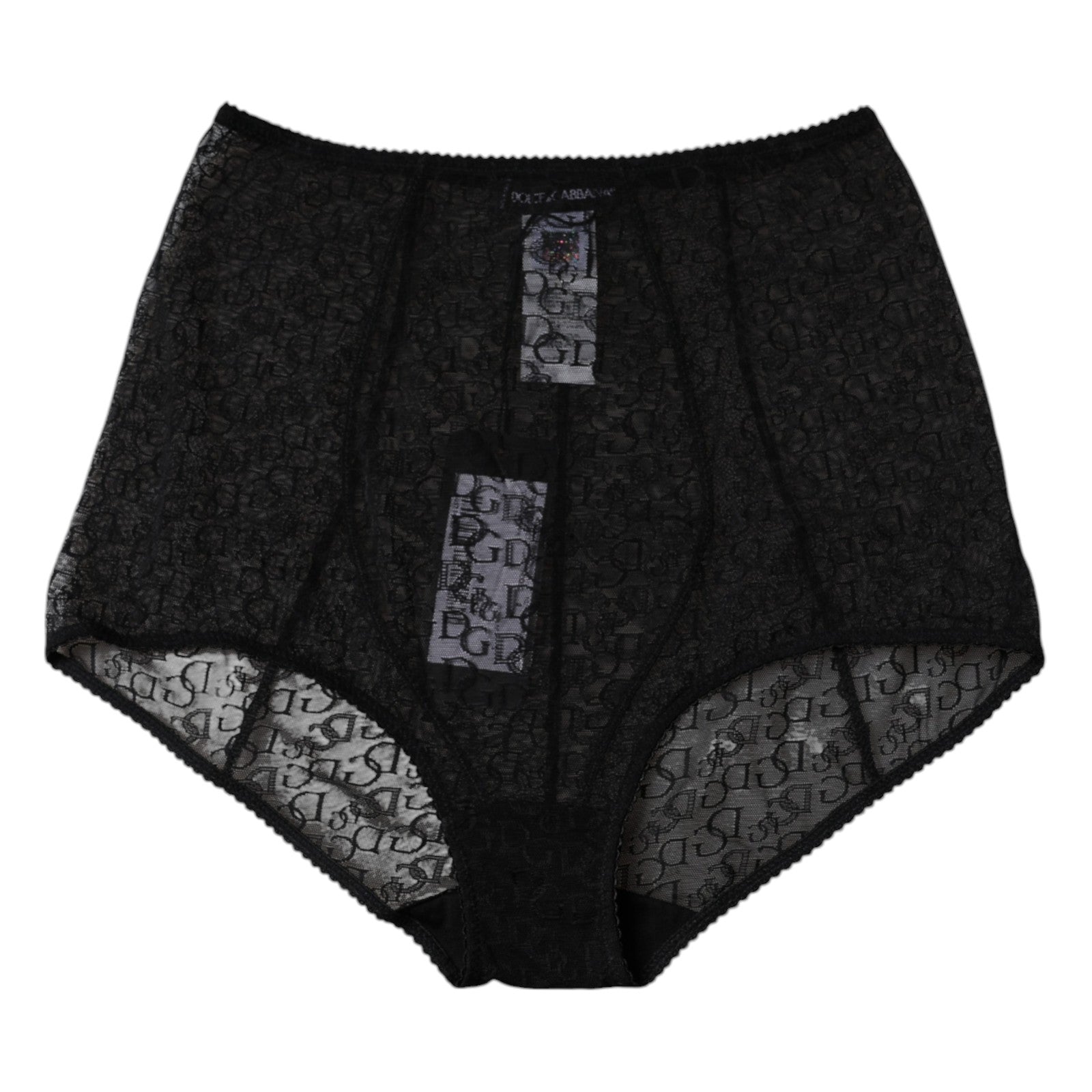 Dolce & Gabbana Black Logo Girdle High Waist Panty Women's Underwear