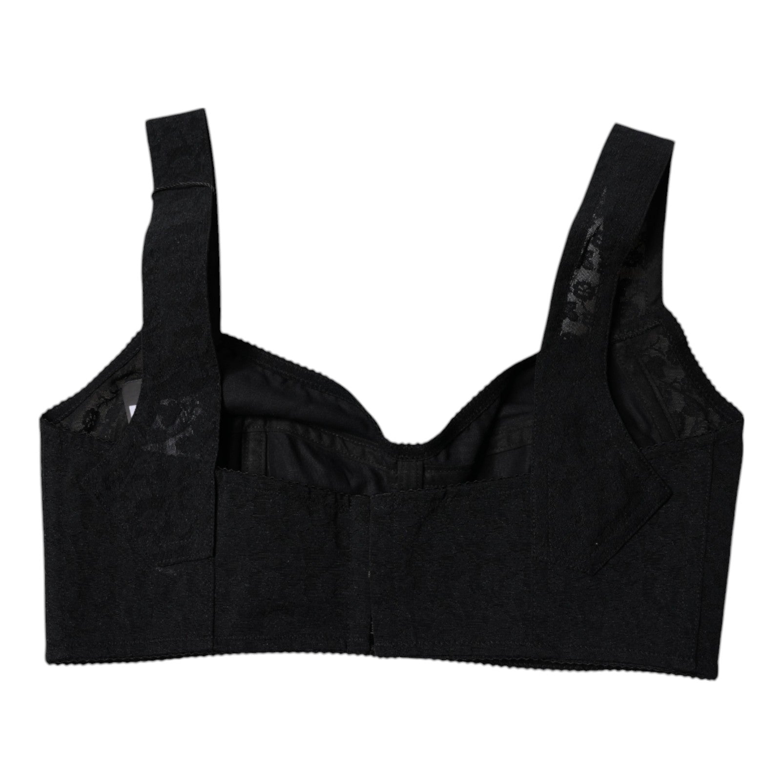 Dolce & Gabbana Black Nylon Balconcino Brassiere Women's Underwear