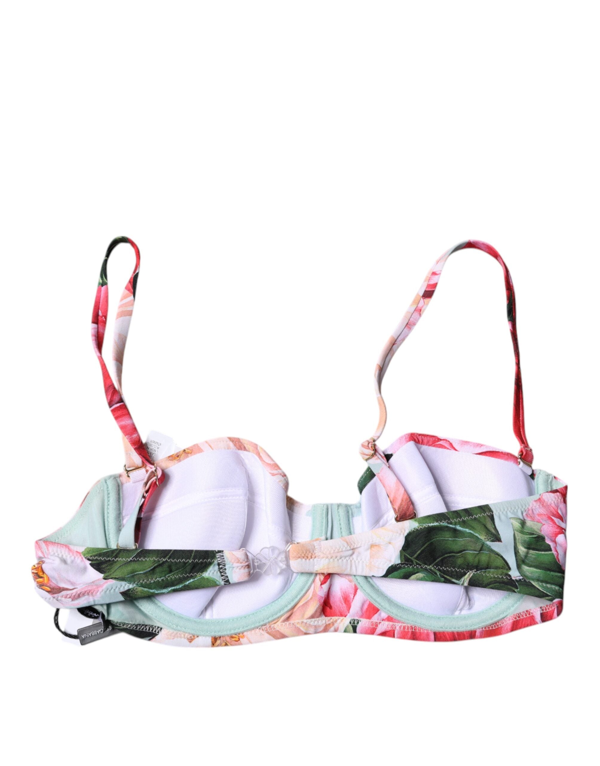 Dolce & Gabbana Multicolor Floral Padded Balconette Bra Women's Underwear (Pre-Owned)