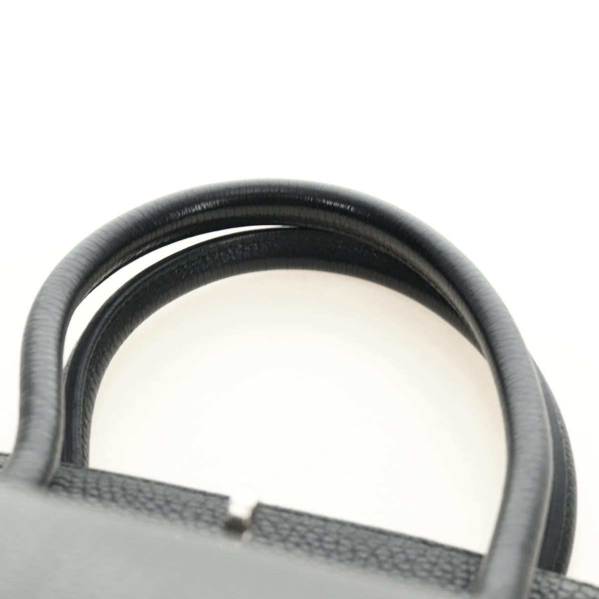 Hermes Birkin Black Clemence With Palladium Hardware Black Leather Handbag (Pre-Owned)
