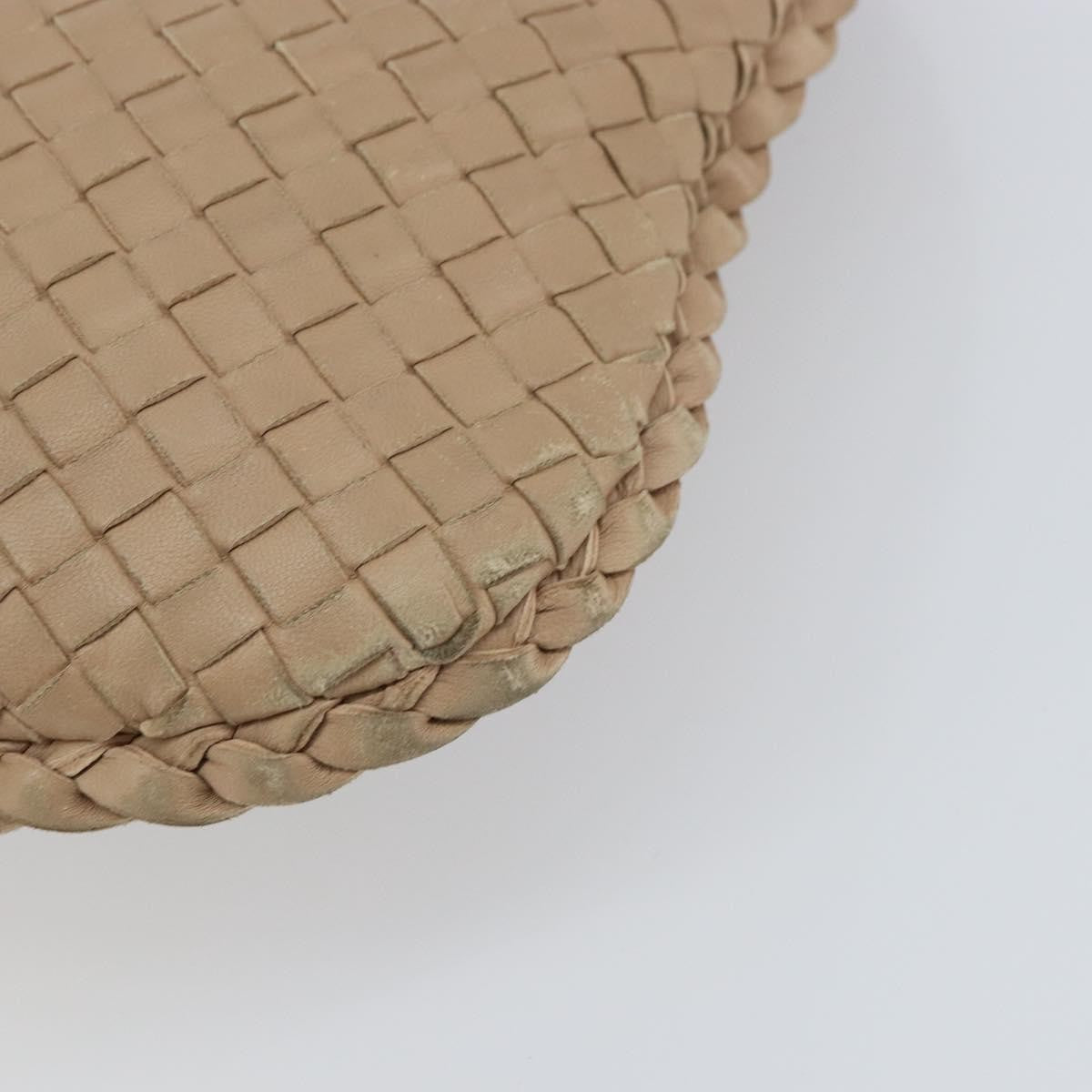 Bottega Veneta Veneta Hobo Intrecciato Nappa Beige Leather Shoulder Bag Bag (Pre-Owned)