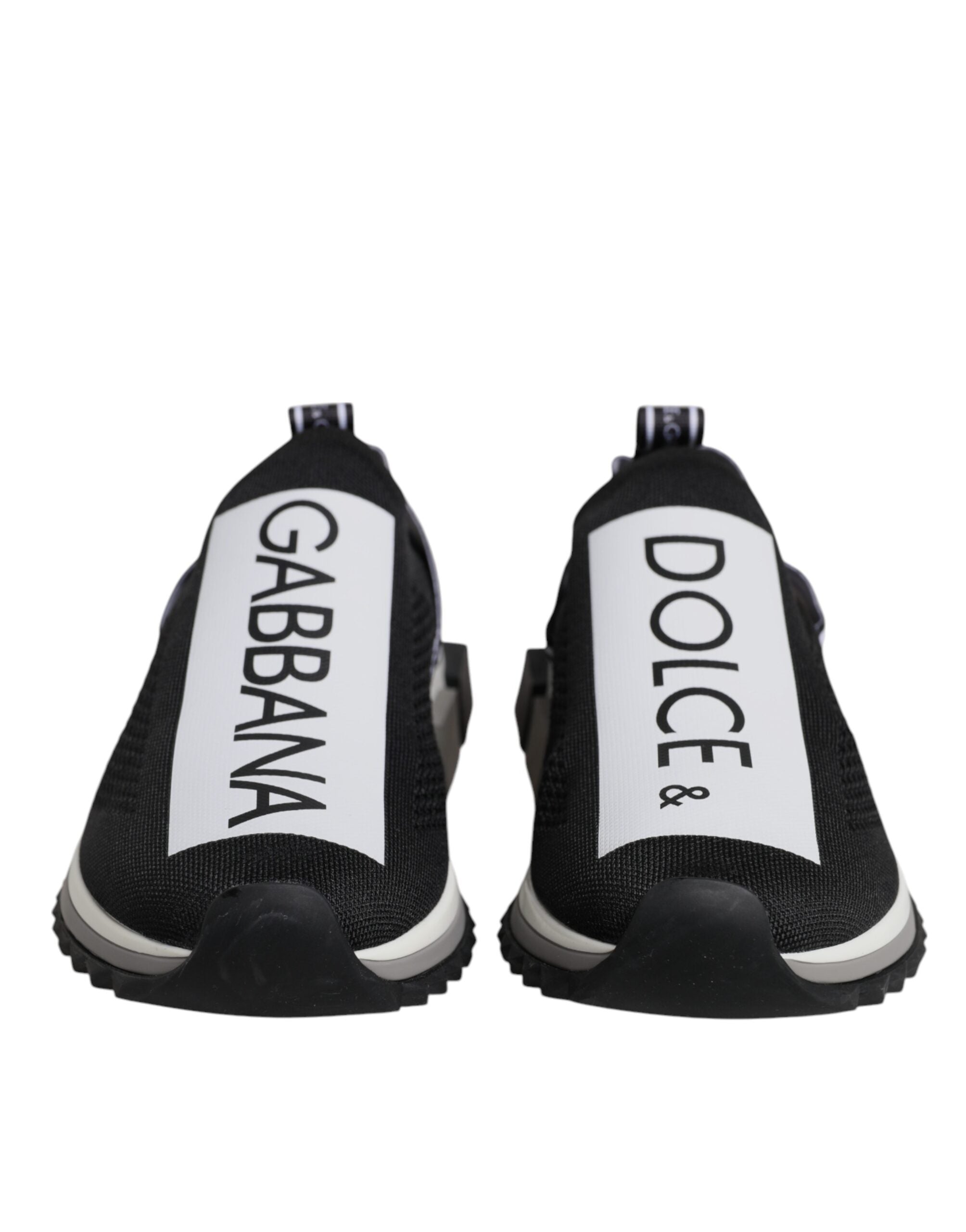 Dolce & Gabbana Black White Slip On Sorrento Sneakers Men's Shoes