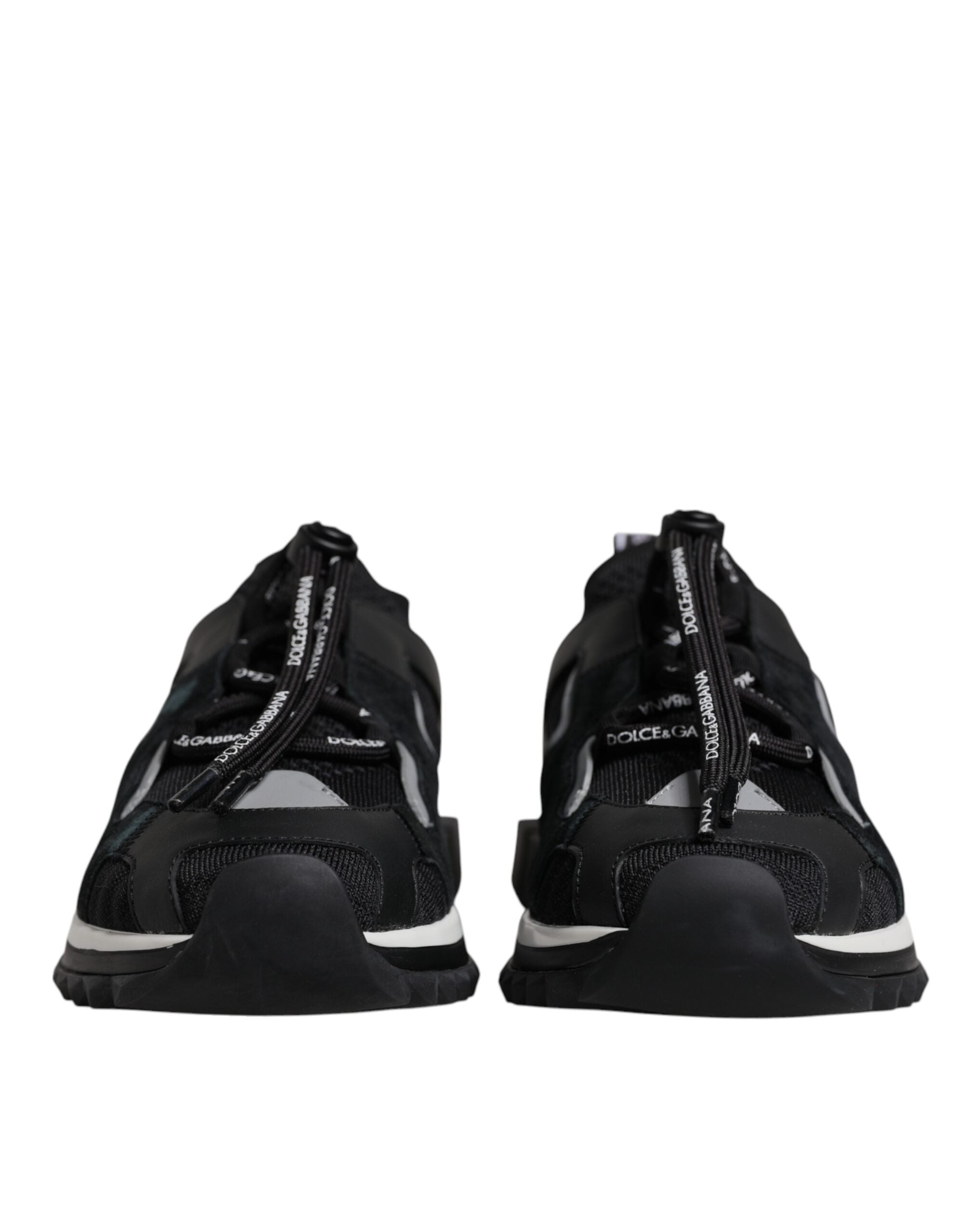 Dolce & Gabbana Black Mesh Sorrento Trekking Sneakers Women's Shoes