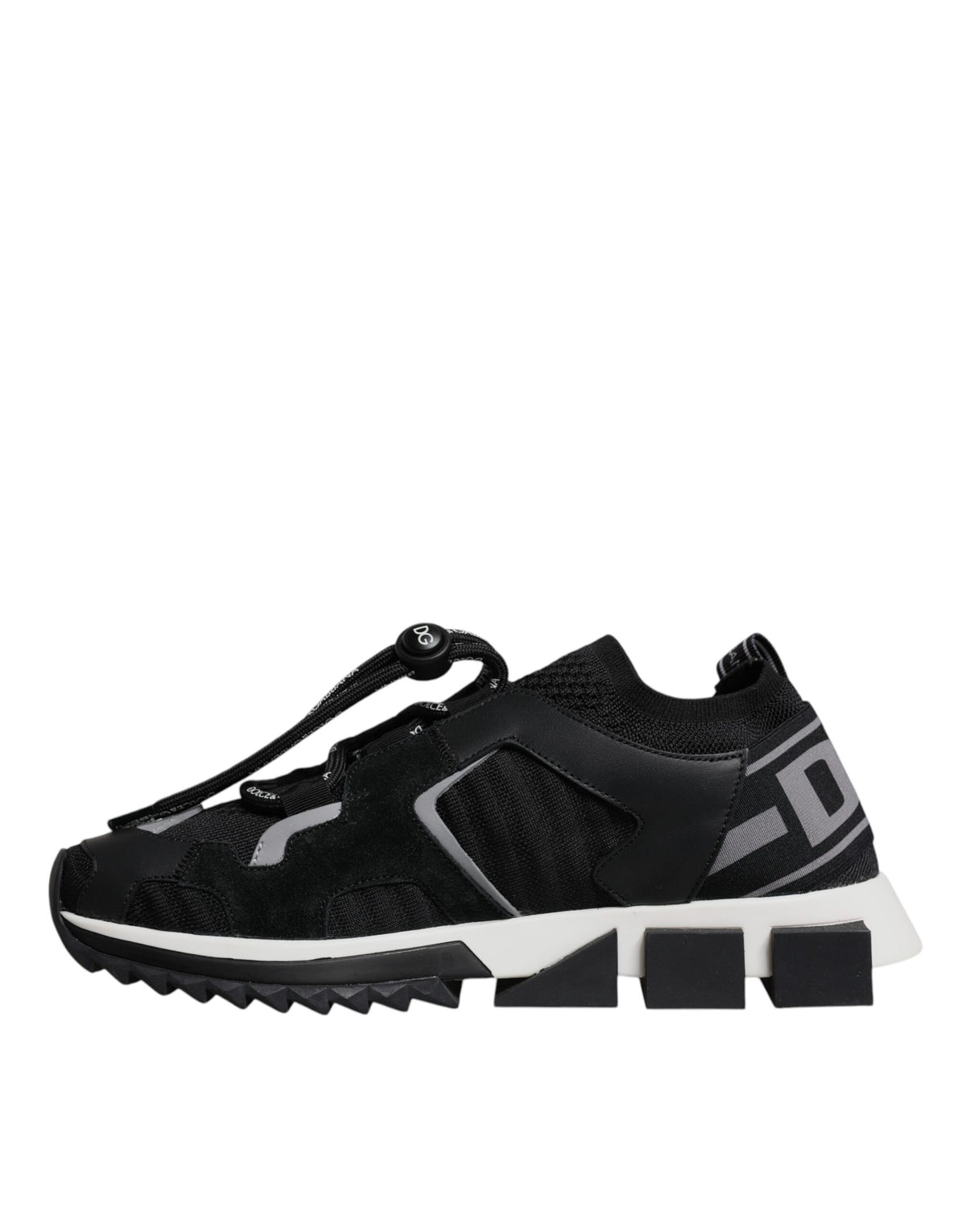 Dolce & Gabbana Black Mesh Sorrento Trekking Sneakers Women's Shoes