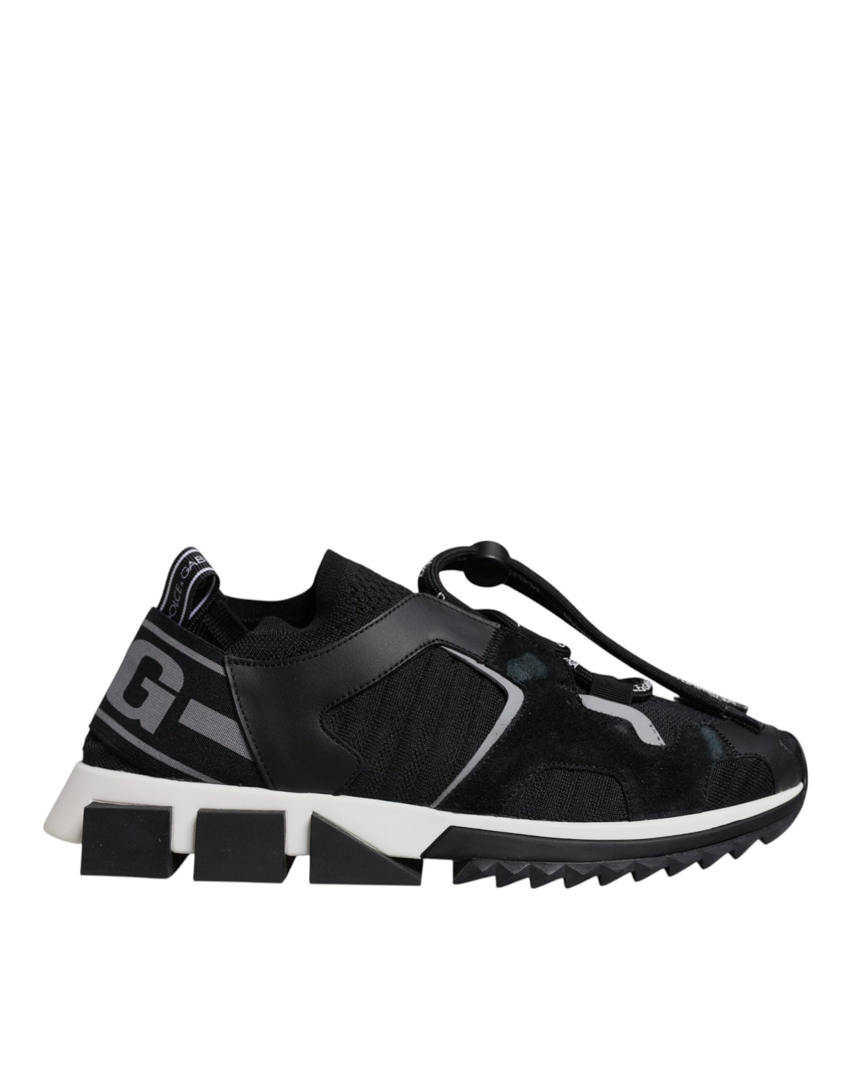 Dolce & Gabbana Black Mesh Sorrento Trekking Sneakers Women's Shoes
