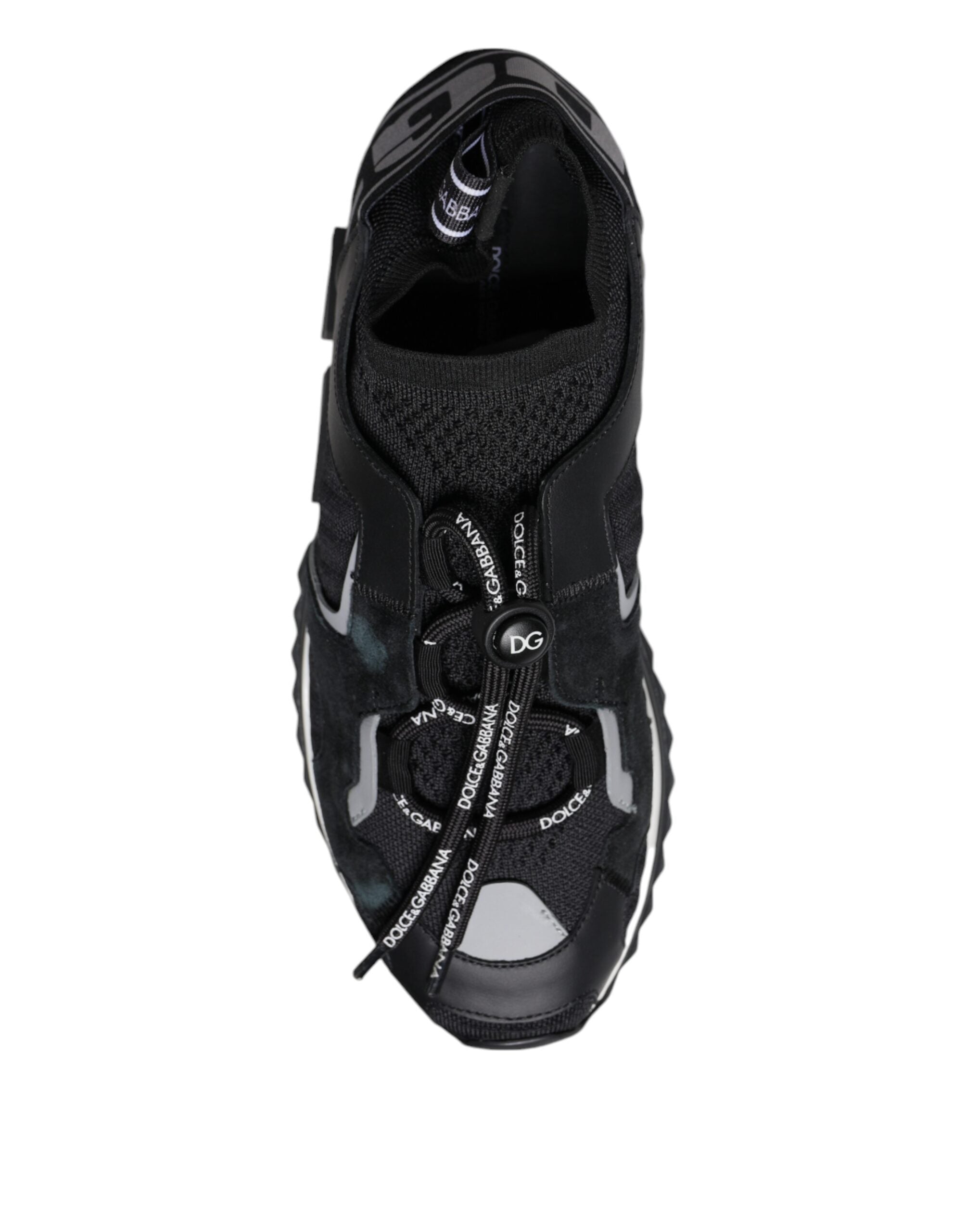 Dolce & Gabbana Black Mesh Sorrento Trekking Sneakers Women's Shoes