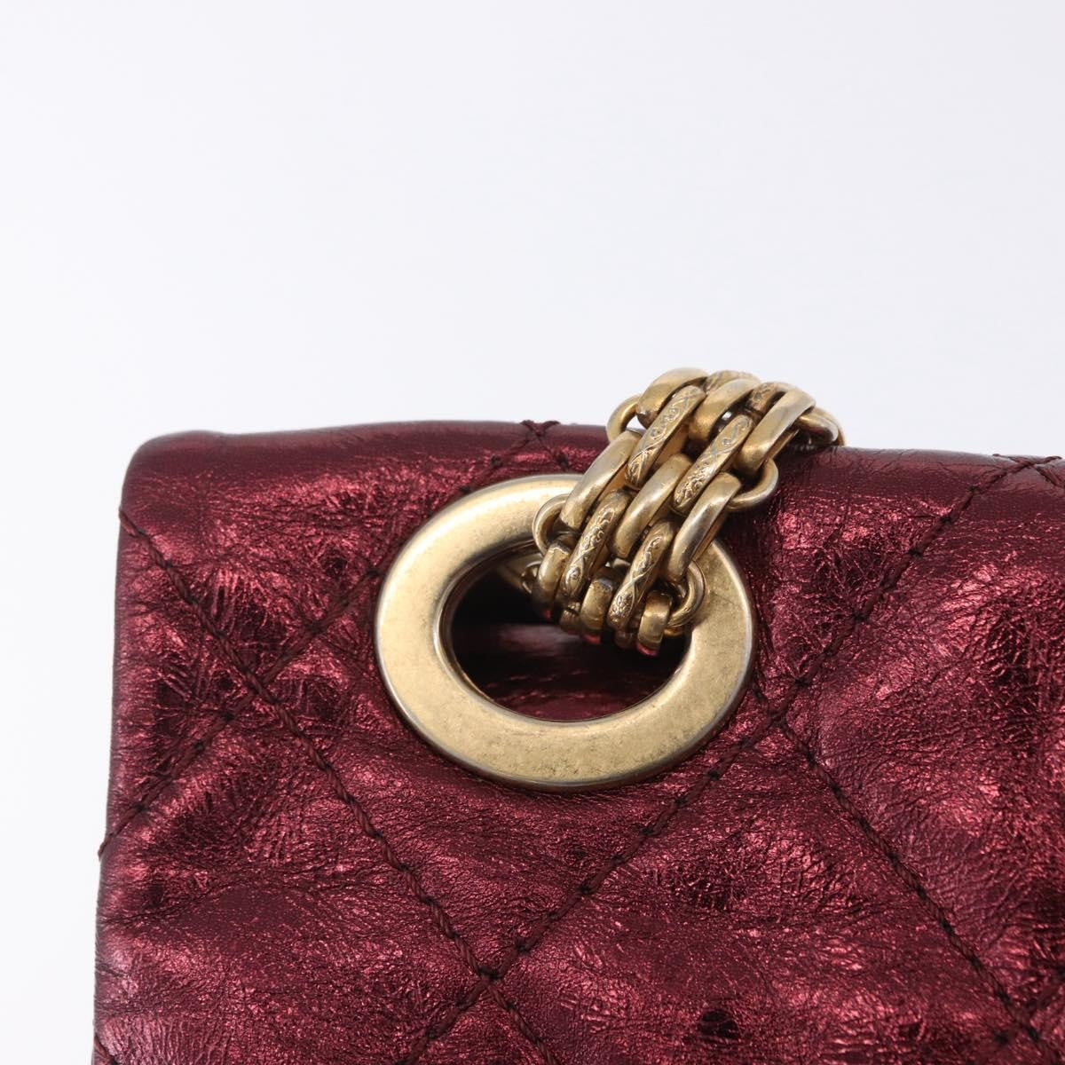 Chanel Reissue 2.55 Flap Quilted Lambskin Red Leather Handbag (Pre-Owned)