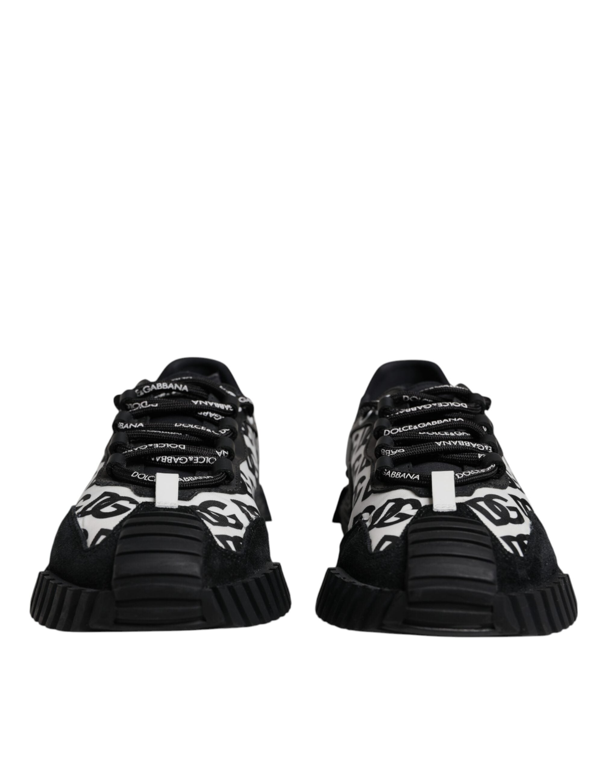 Dolce & Gabbana Black Logo Lace Up Low Top NS1 Sneakers Men's Shoes (Pre-Owned)