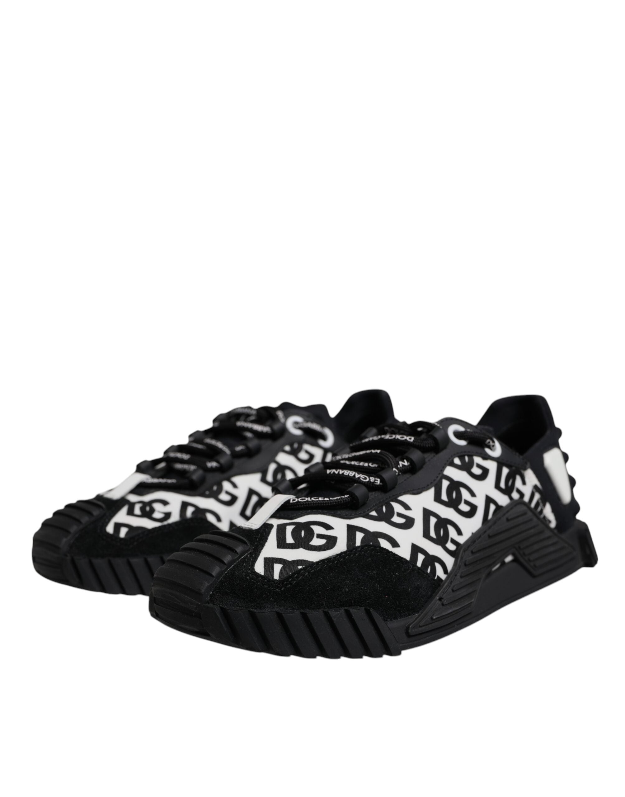 Dolce & Gabbana Black Logo Lace Up Low Top NS1 Sneakers Men's Shoes (Pre-Owned)