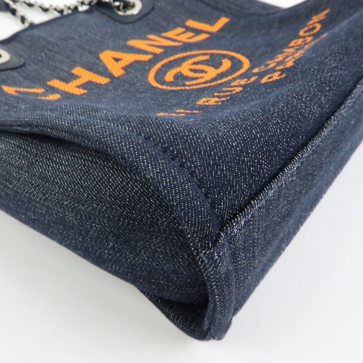 Chanel Deauville Denim Blue Denim_Jeans Tote Bag Bag (Pre-Owned)