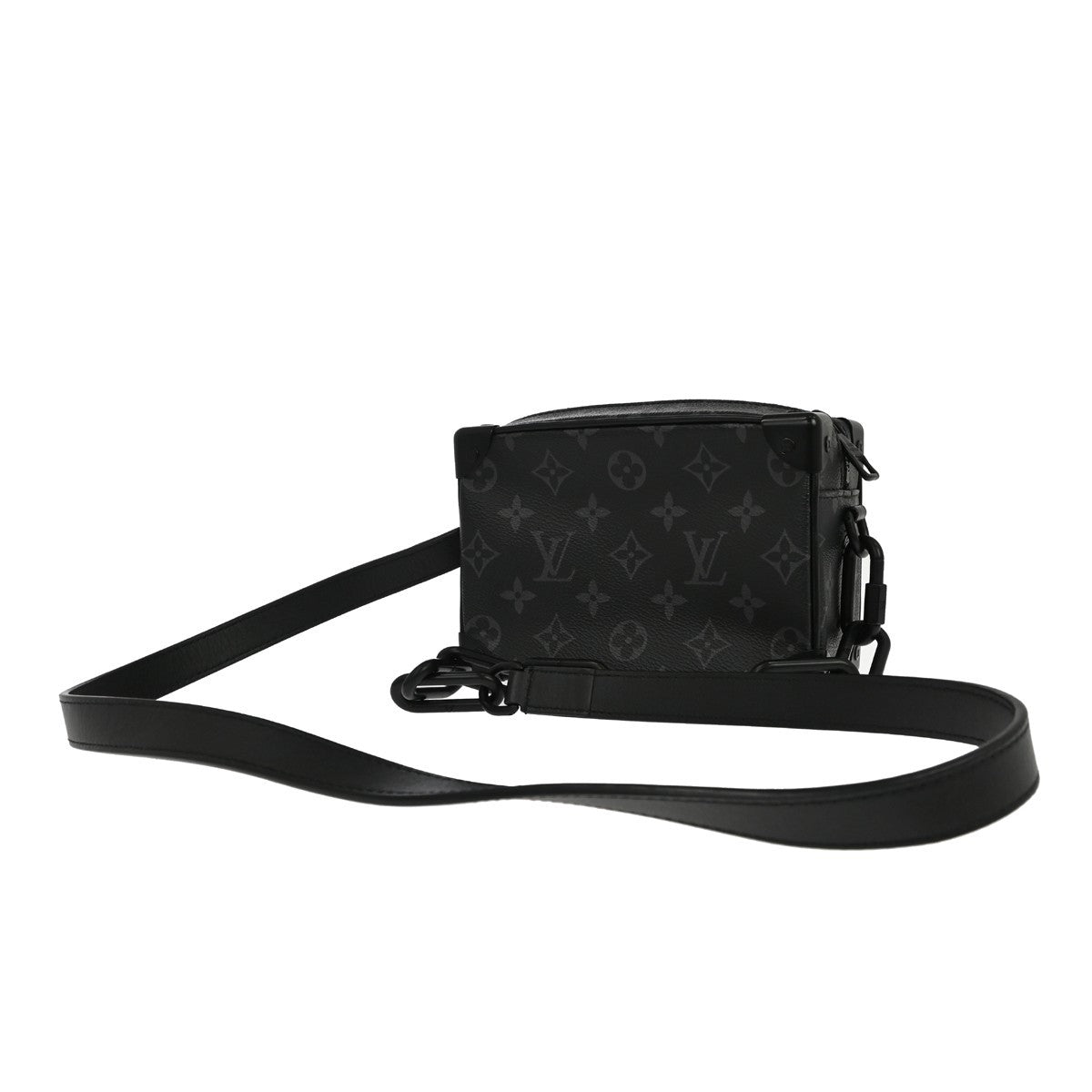 Louis Vuitton Soft Trunk Monogram Eclipse Canvas Black Canvas Shoulder Bag Bag (Pre-Owned)