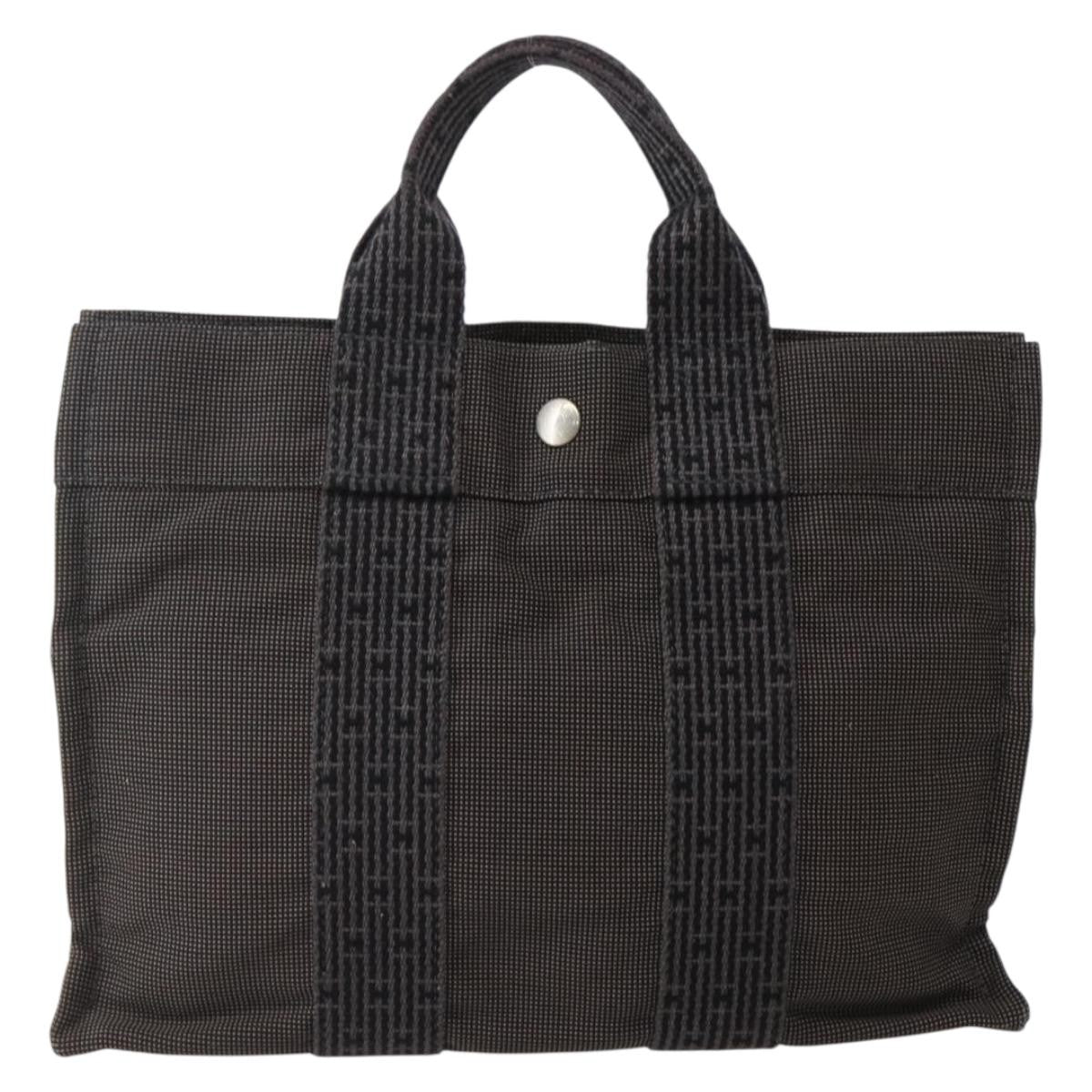 Hermes Fourre-Tout Herline Fourre-Tout Herline Gray Canvas Bag (Pre-Owned)