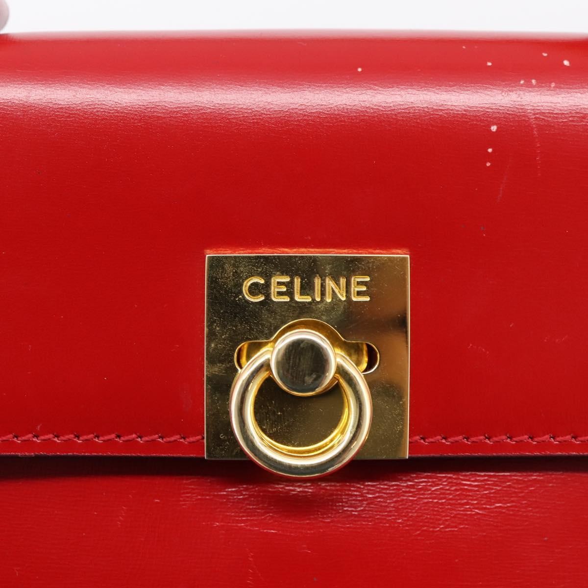 Celine Handbag Leather Red Leather Handbag (Pre-Owned)