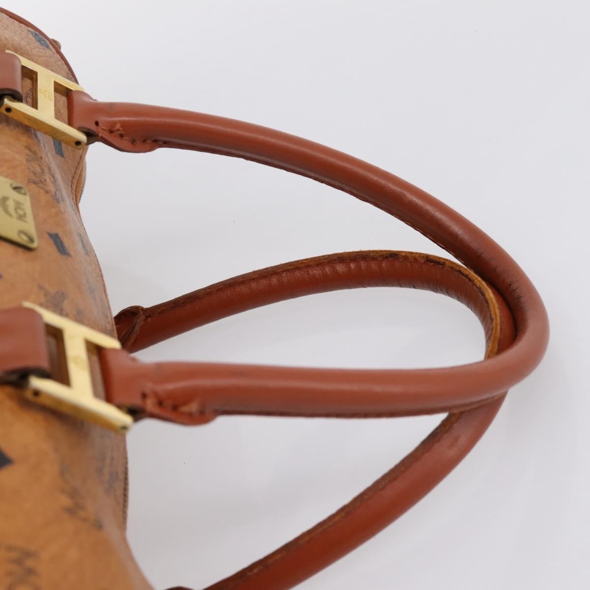 MCM Vicetos Leather Brown Leather Travel Bag Bag (Pre-Owned)