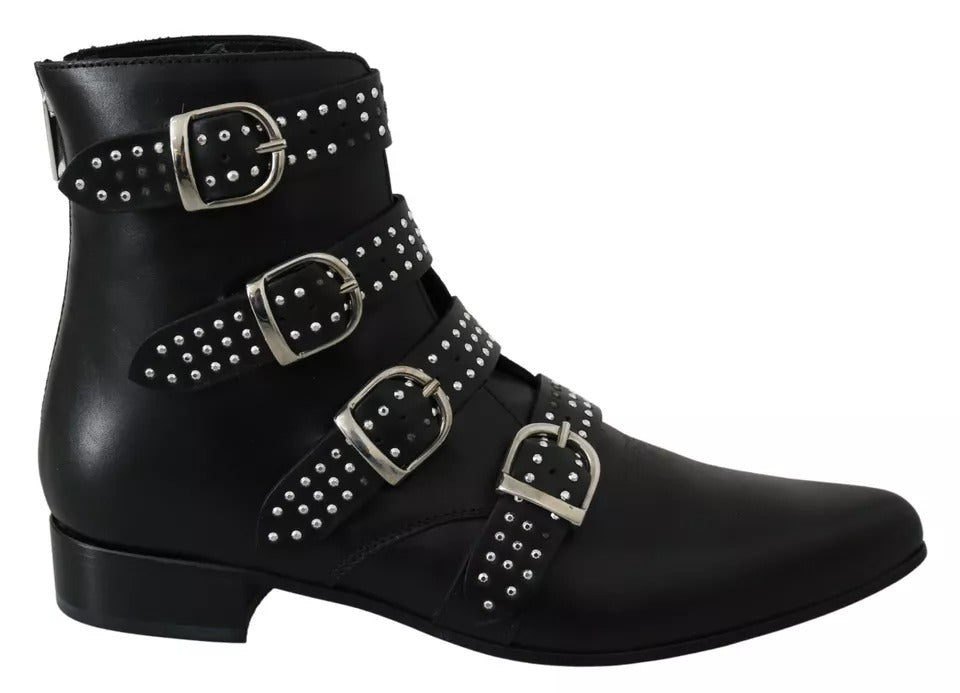 Dondup Black Fashion Buckled Zipper Ankle Boots Women's Shoes (Pre-Owned)