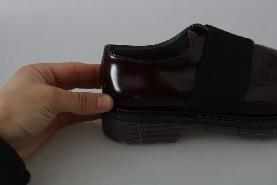 Dr. Martens Dark Brown Leather Elastic Strap Women's Shoes (Pre-Owned)