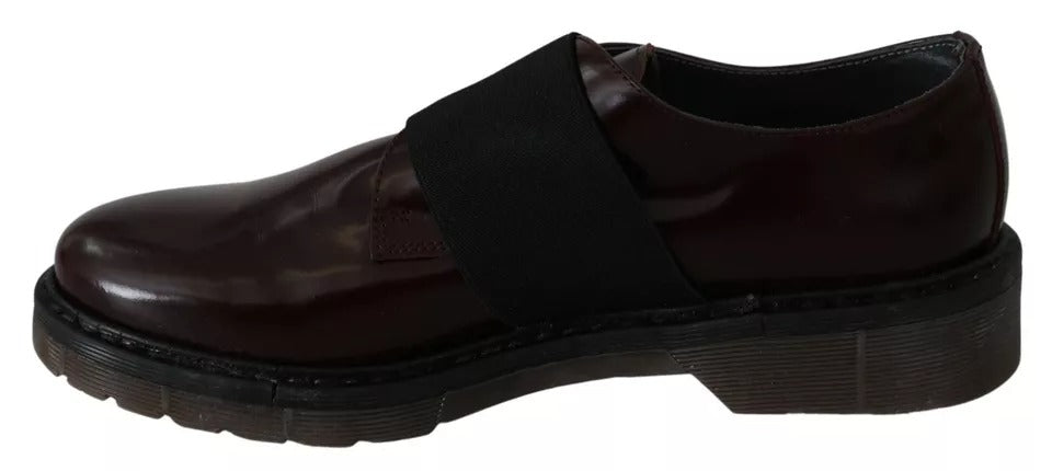 Dr. Martens Dark Brown Leather Elastic Strap Women's Shoes (Pre-Owned)