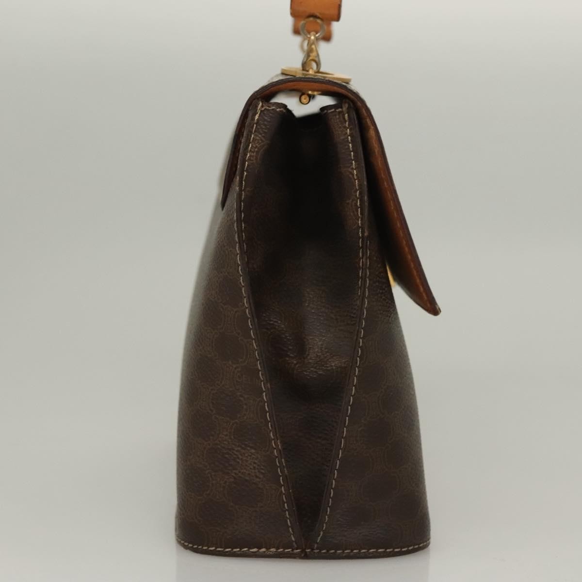 Celine Macadam Macadam With Leather Brown Canvas Handbag (Pre-Owned)