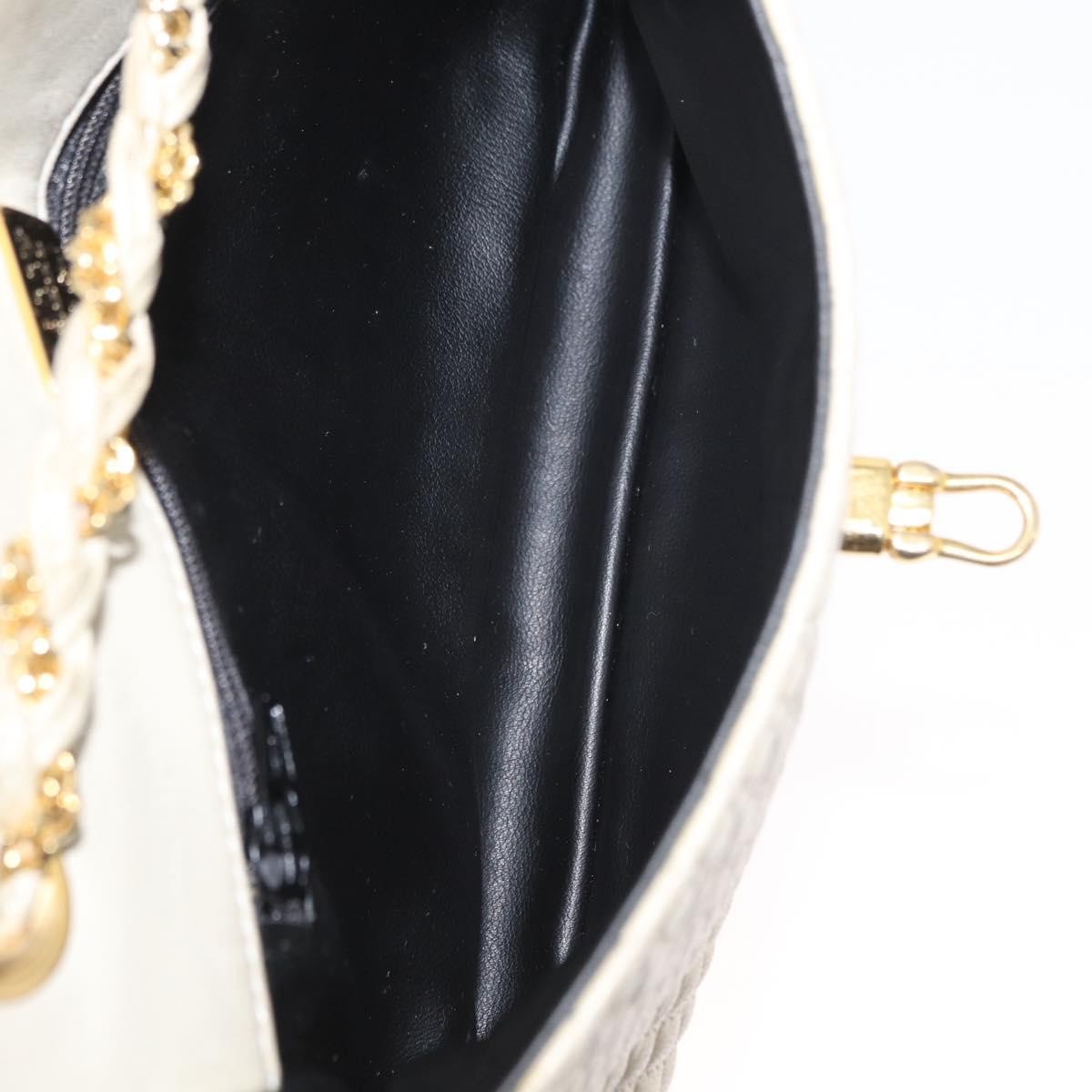 Bally Vintage Chain Quilted Leather Beige Leather Shoulder Bag Bag (Pre-Owned)