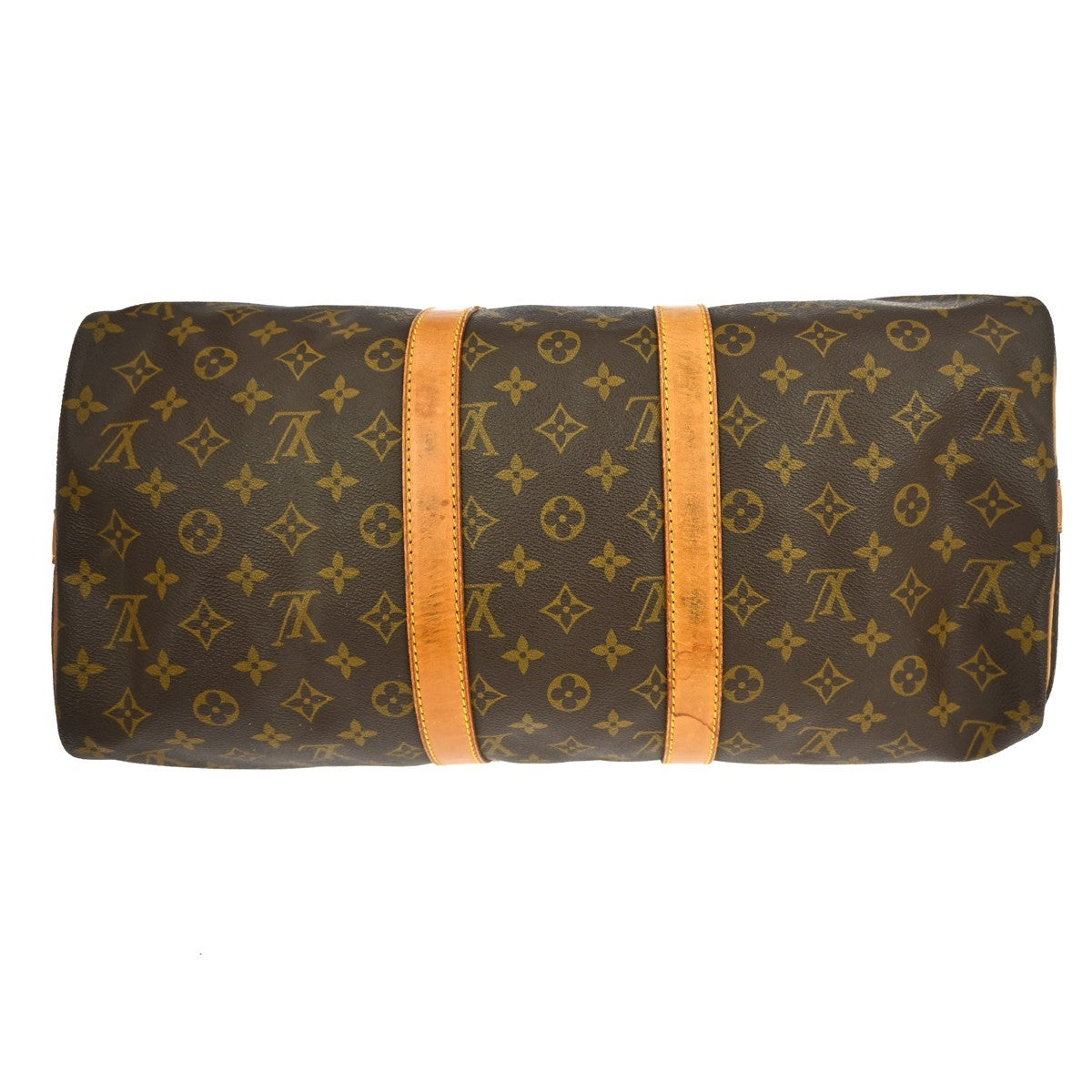 Louis Vuitton Keepall Bandoulière Monogram Brown Canvas Travel Bag Bag (Pre-Owned)